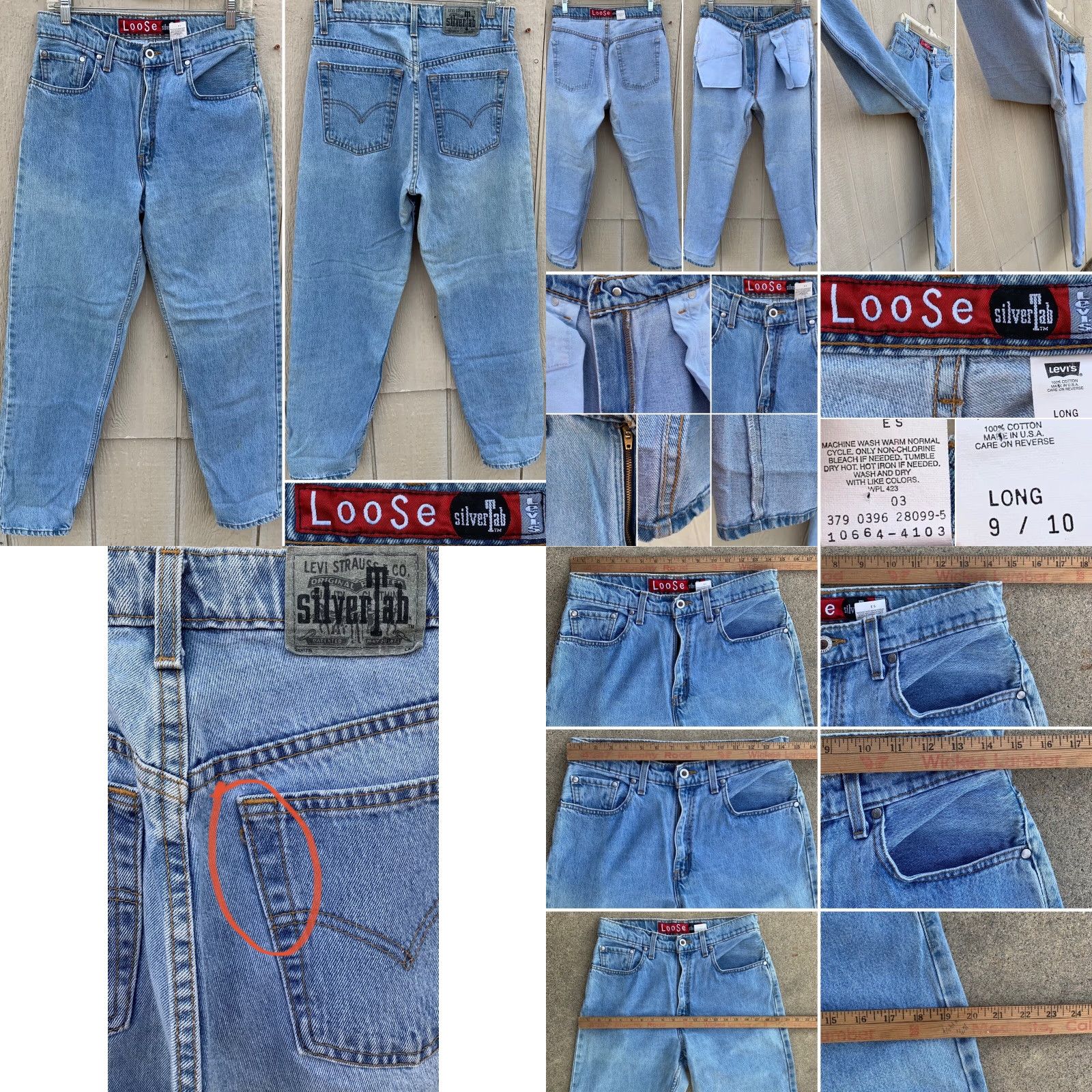 Vintage VINTAGE Levi’s SilverTab Jeans 90s 1990s High Rise 32.5” Inseam 100% Cotton Blue 5-Pocket Zipper Juniors Women’s Size 9 Long Size 30" / US 8 / IT 44 - 8 Thumbnail
