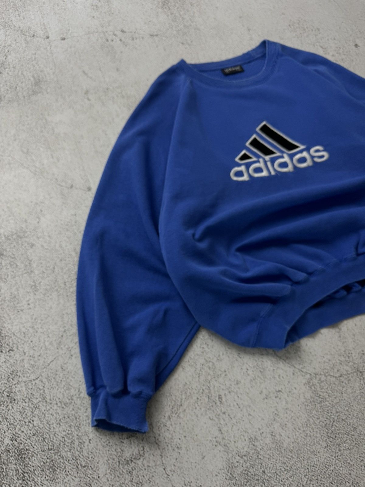 Adidas × Vintage Adidas Big Logo Vintage Faded Sweatshirt Size US M / EU 48-50 / 2 - 8 Thumbnail