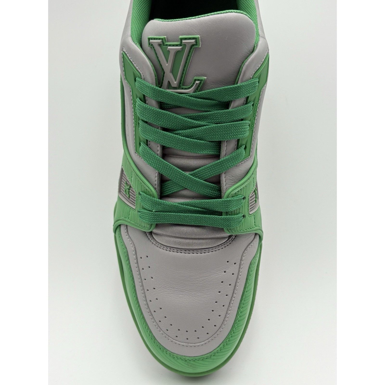 Louis Vuitton (9.5-10 US) Louis Vuitton LV Trainer ' Green Grey ' | CLEAN! Size US 10 / EU 43 - 5 Thumbnail