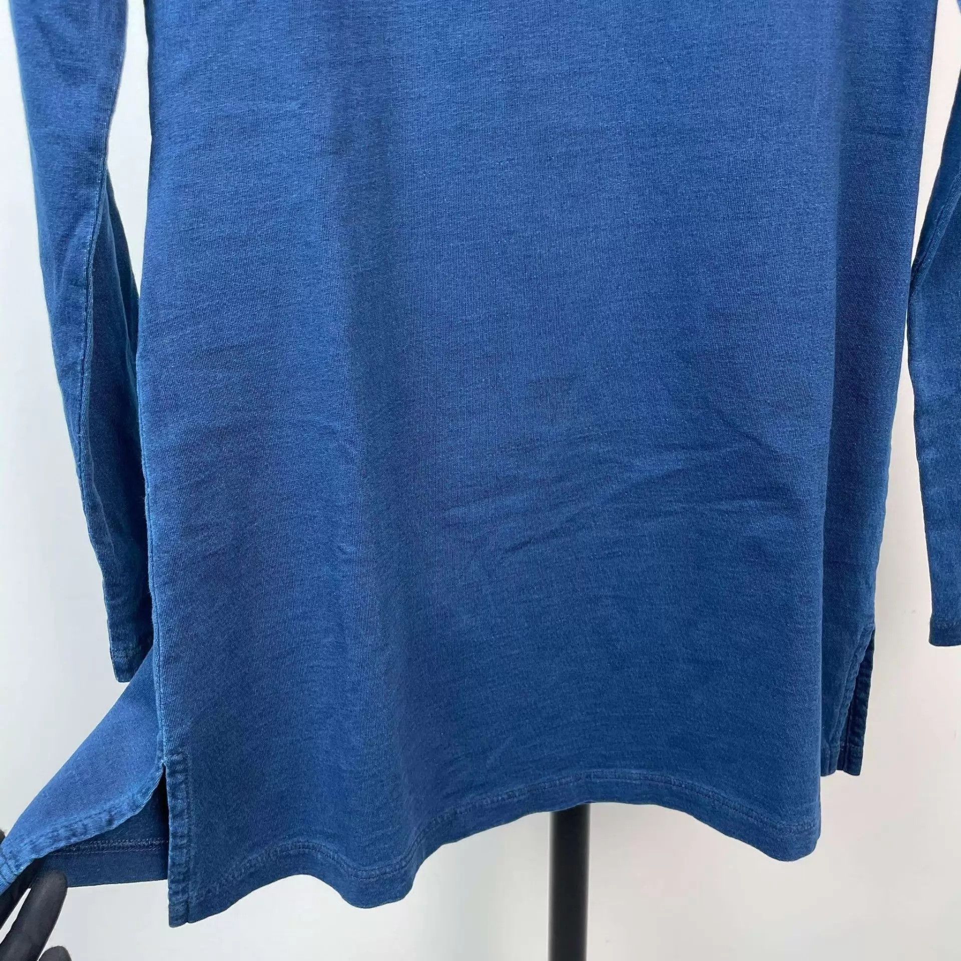 Miu Miu MIU MIU 95% linen-cotton long-sleeve Tee XS navy Size XS / US 0-2 / IT 36-38 - 9 Thumbnail