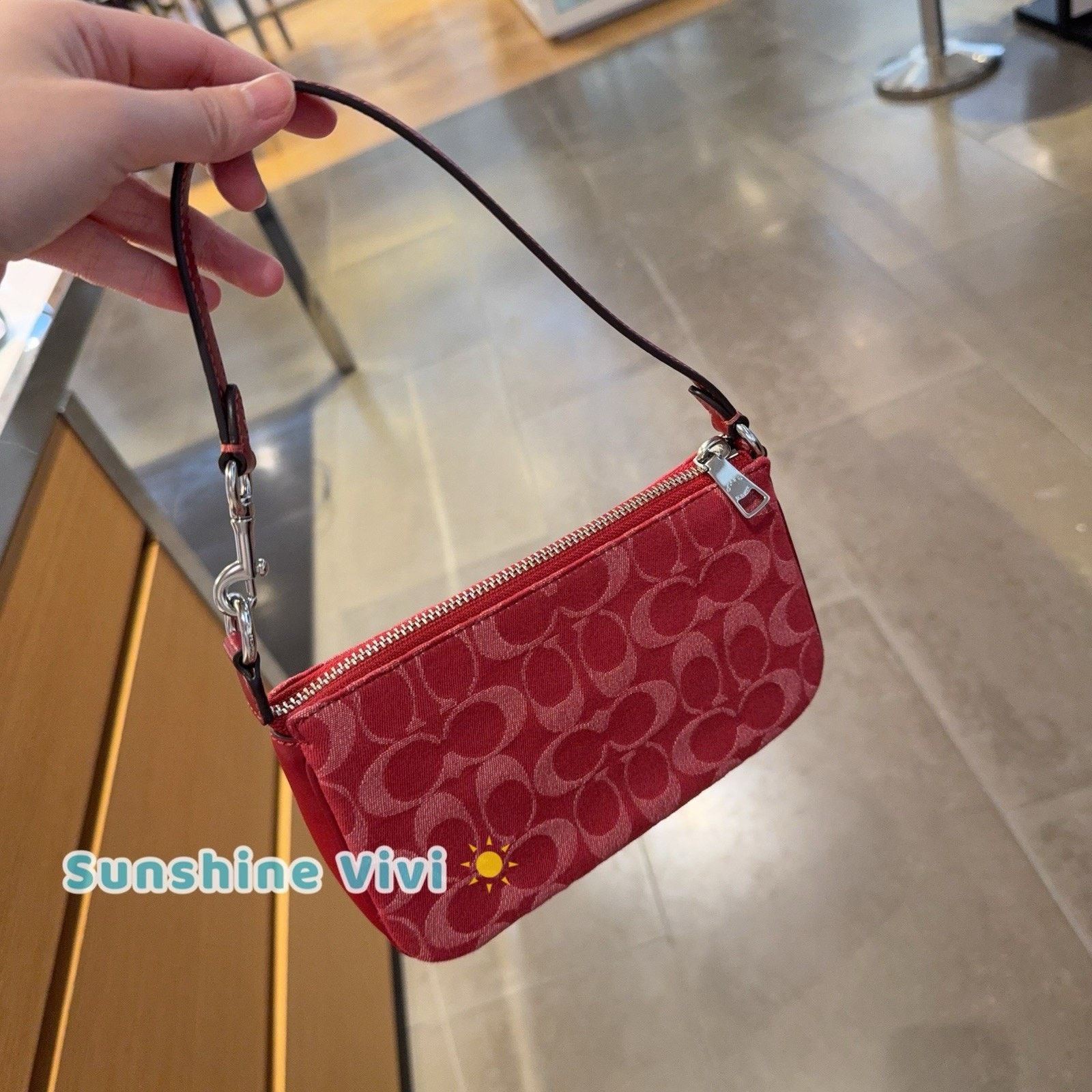 Coach NWT Coach Nolita 19 Signature CCZ48 denim/Silver/True Red Size ONE SIZE - 3 Thumbnail