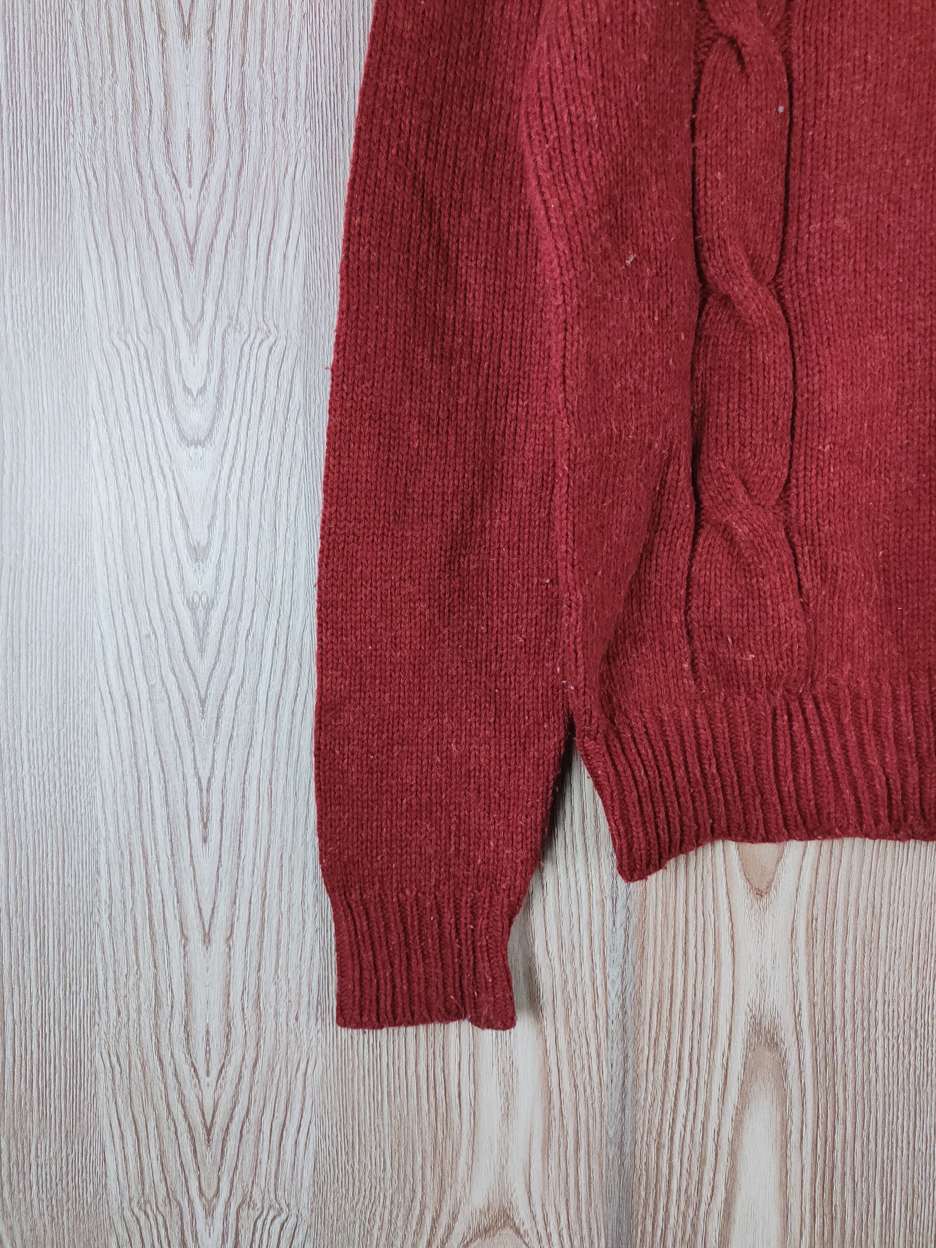 Aran Isles Knitwear × Uniqlo × Vintage Vintage 💥 Uniqlo Maroon Knitwear Sweatshirts Size US L / EU 52-54 / 3 - 4 Thumbnail