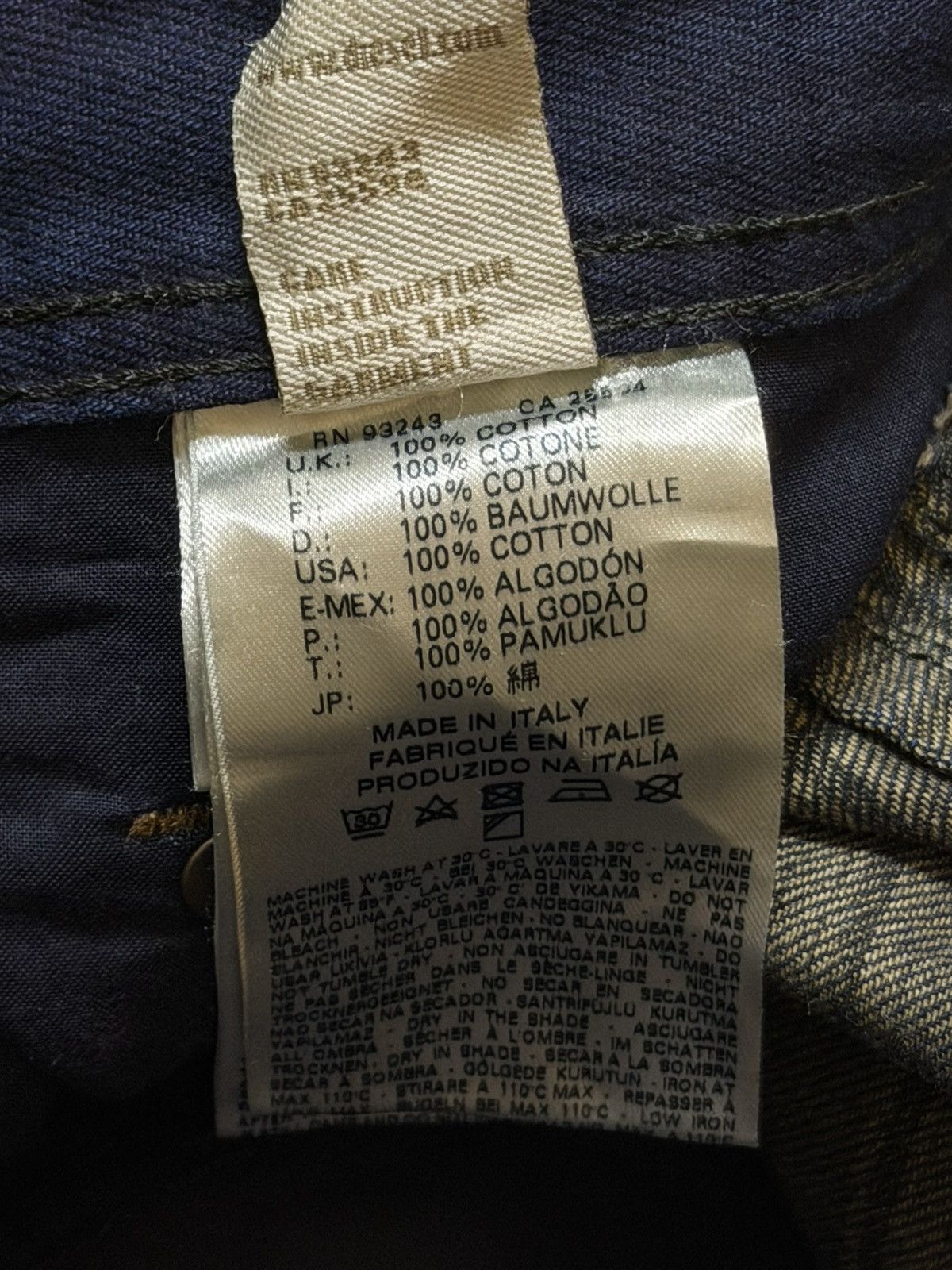 Diesel Vintage 90s Diesel Industry Mud Wash Faded Distress Sashiko Size US 33 - 6 Thumbnail