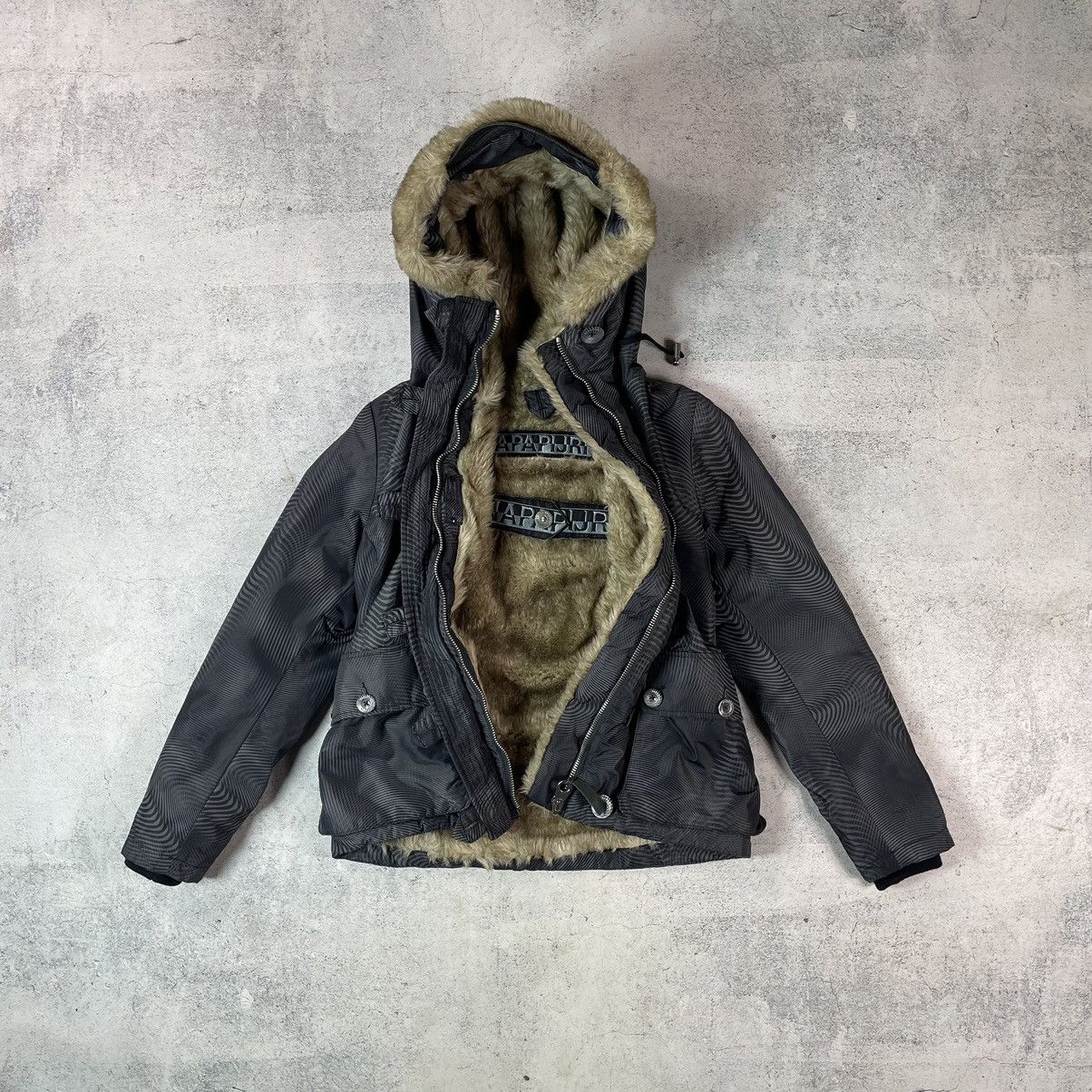 If Six Was Nine × Japanese Brand × Napapijri Avant Garde Opium Y2K Faux Fur Jacket Rick Owens Carti Style Size S / US 4 / IT 40 - 16 Thumbnail