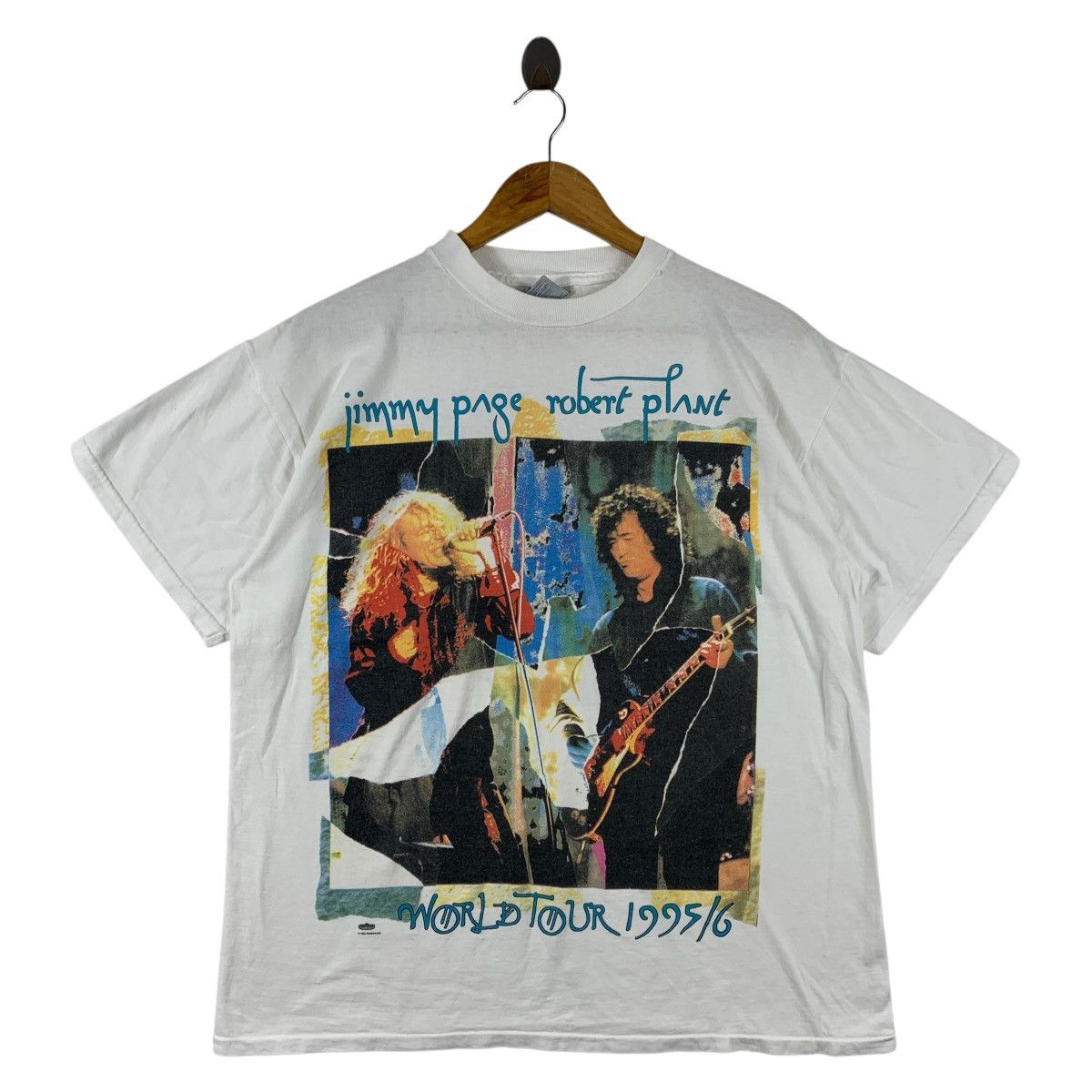 Vintage 90s JIMMY PAGE Robert Plant ZoSo World Tour Tee