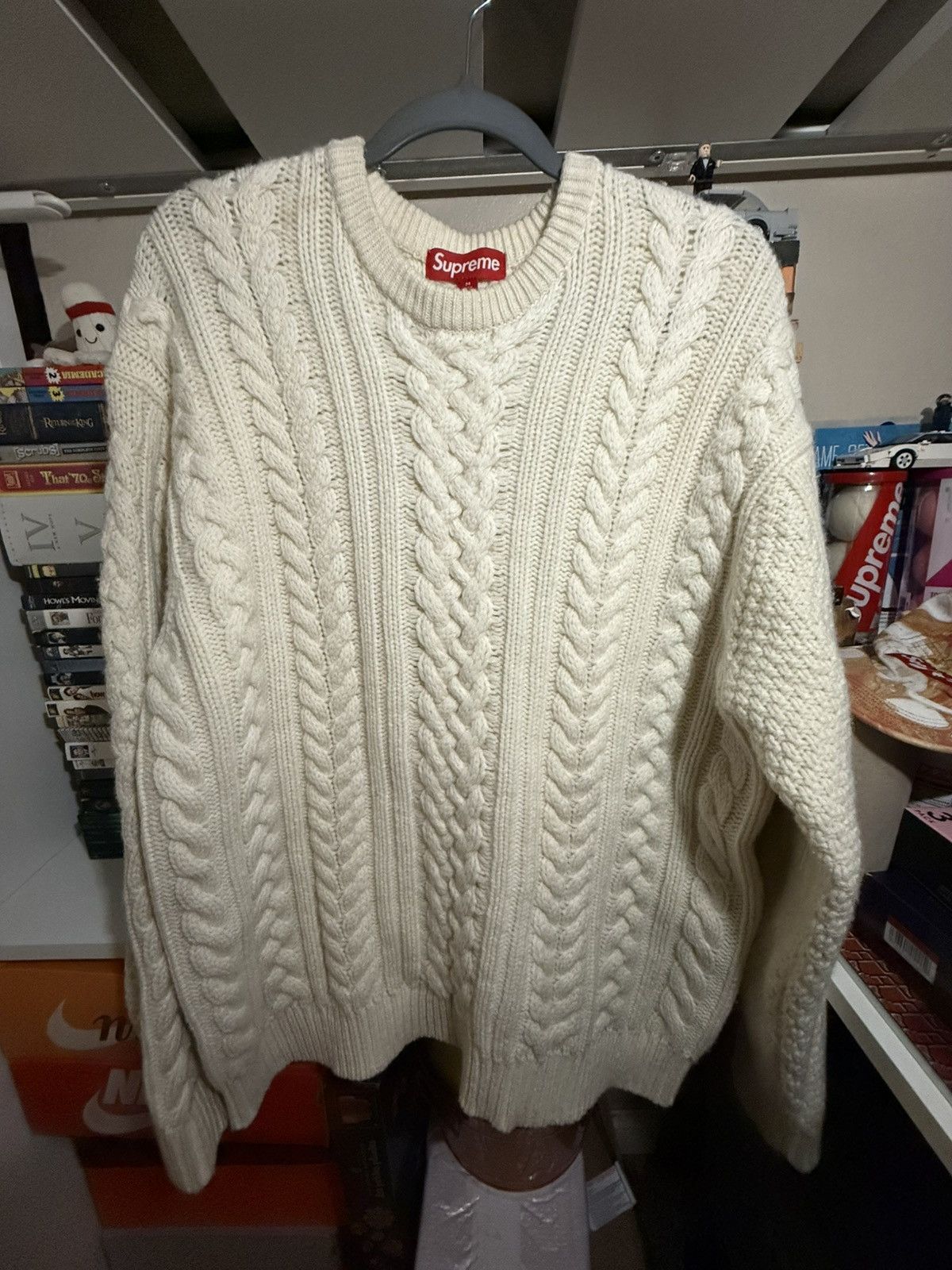Supreme Supreme Appliqué Cable Knit Sweater | Grailed