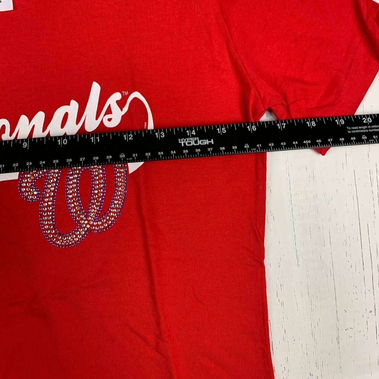 MLB Washington Nationals MLB Soft As A Grape T-Shirt Red Women Size S / US 4 / IT 40 - 6 Thumbnail