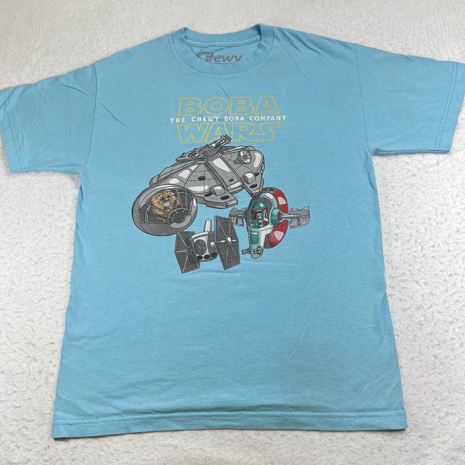 Star Wars Chewy Boba Company Medium Boba Wars Blue Graphic T Shirt Size US M / EU 48-50 / 2 - 1 Thumbnail