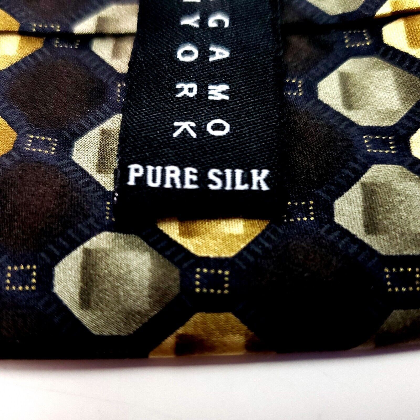 Bergamo New York Bergamo New York Silk Tie Black Geometric Print Size ONE SIZE - 5 Thumbnail