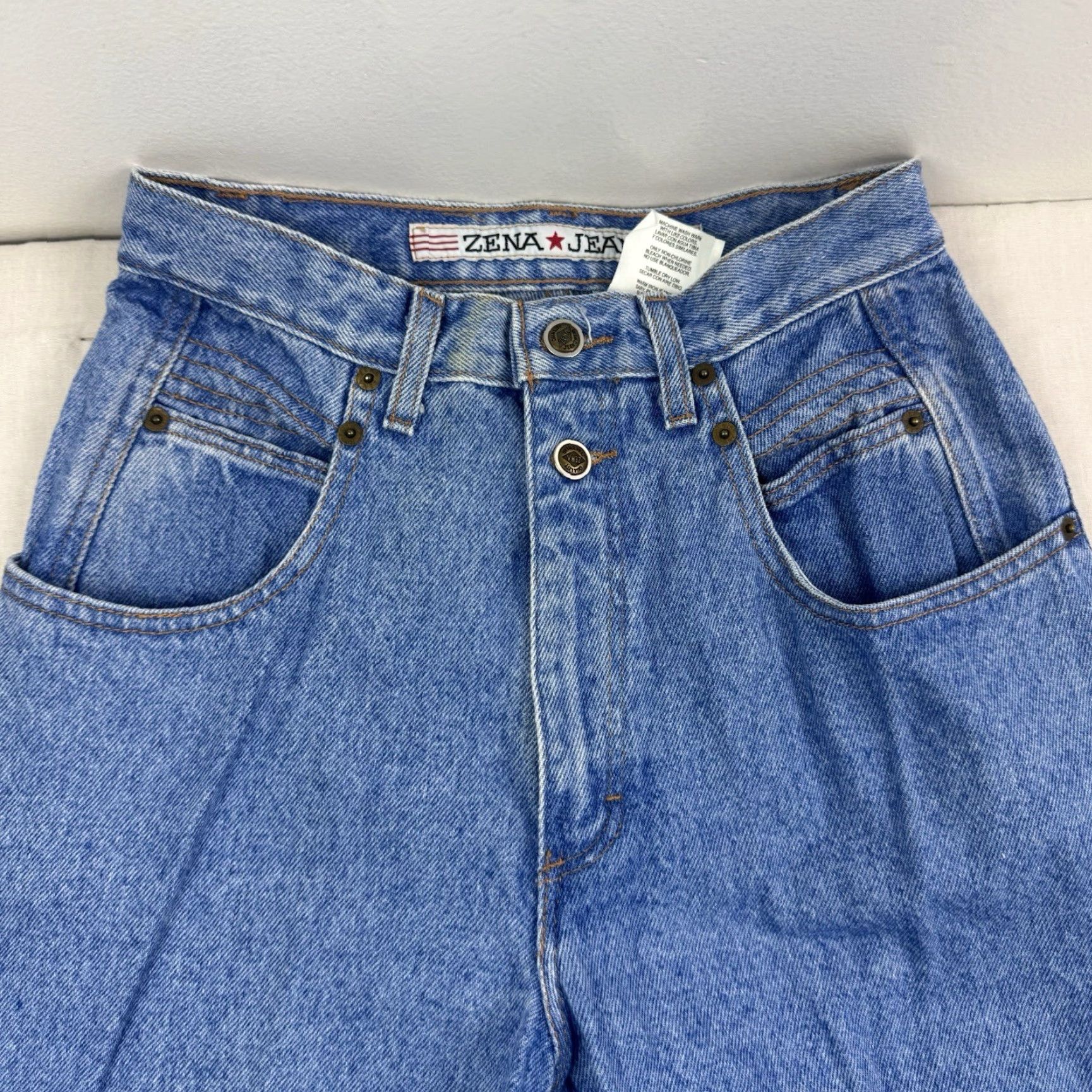 Vintage VINTAGE ZENA Jeans Womens 8 High Rise Mom Blue Hipster 1980s 90s Vintage Style Womens Jeans Size 30" / US 8 / IT 44 - 2 Thumbnail