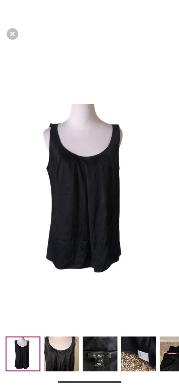 St. John St John women’s small black sleeveless‎ blouse Size S / US 4 / IT 40 - 1 Thumbnail