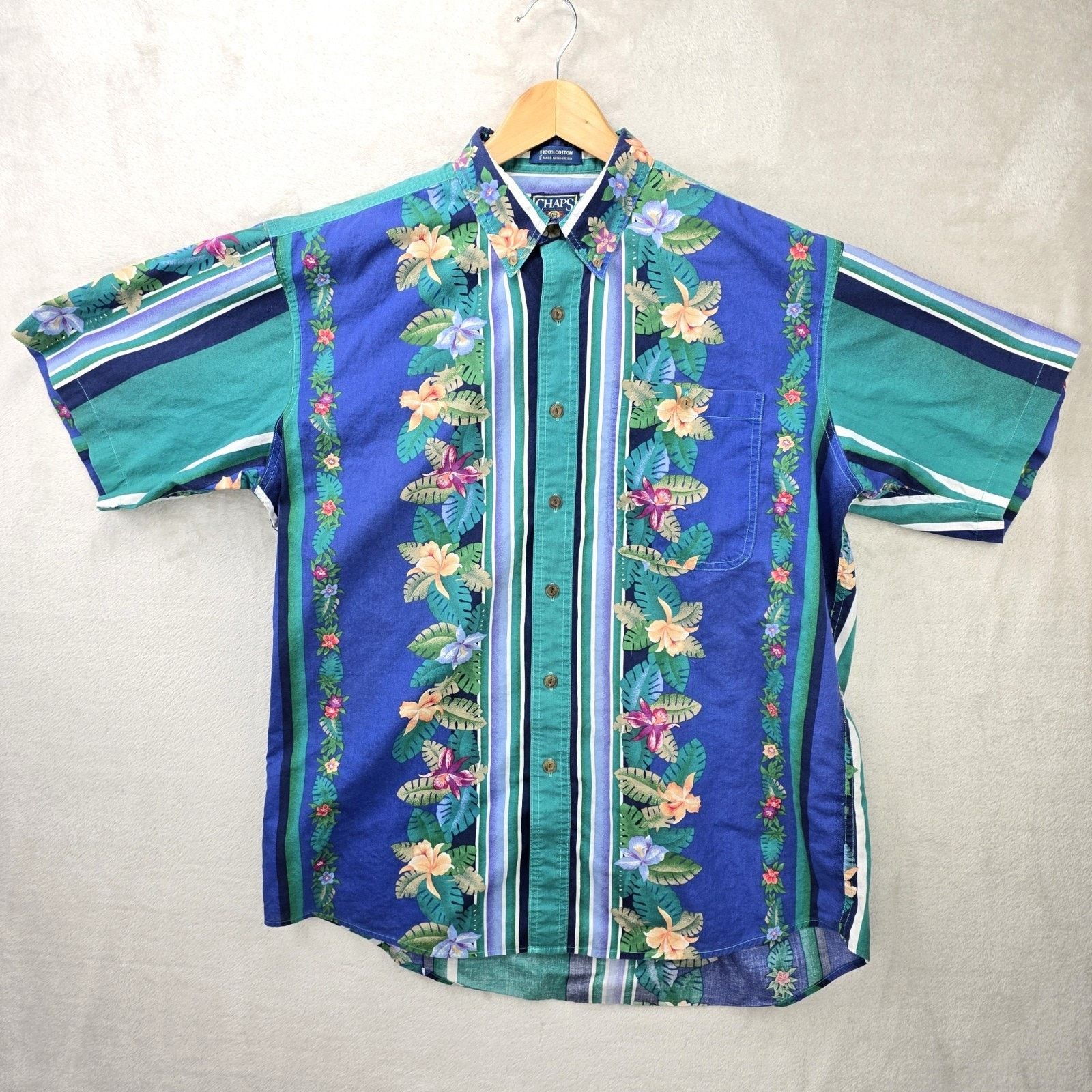 Ralph Lauren Chaps Ralph Lauren Shirt Mens Large Hawaiian Floral Vintage Size US L / EU 52-54 / 3 - 1 Thumbnail