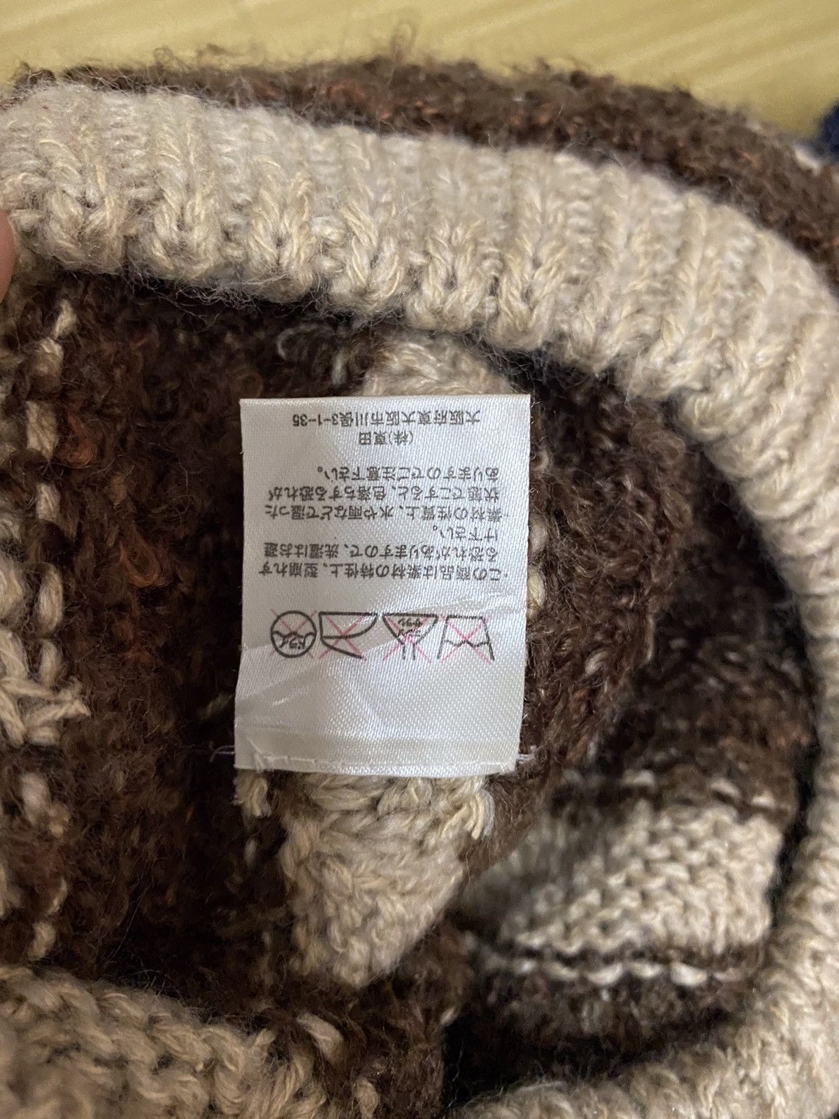 Japanese Brand × Vintage Japanese Brand Rare Design Stripe Beanie Hat Size ONE SIZE - 5 Thumbnail