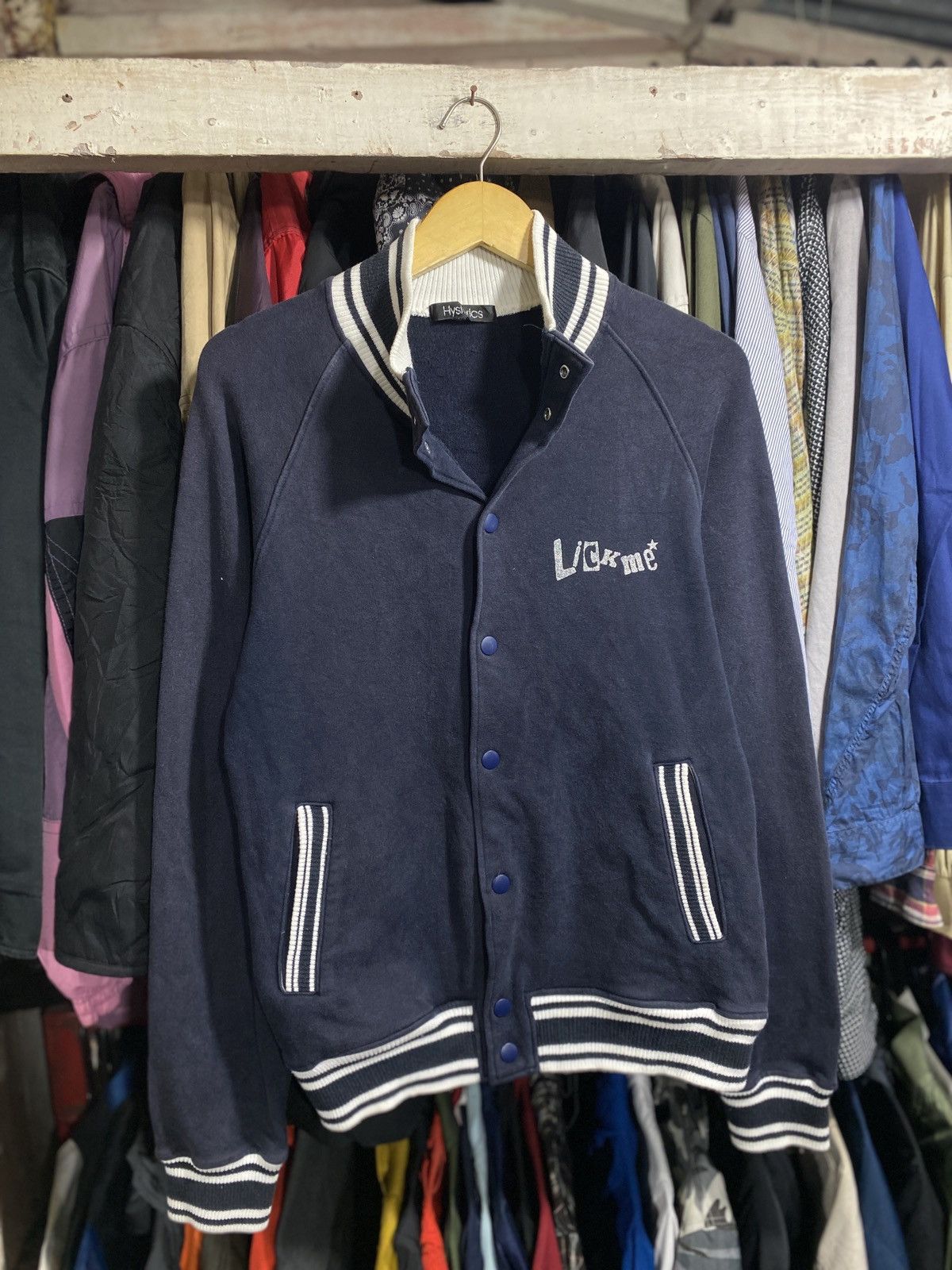 Hysteric Glamour × Japanese Brand Vintage Hysteric Glamour Lick Me Varsity Jacket Size US S / EU 44-46 / 1 - 2 Thumbnail