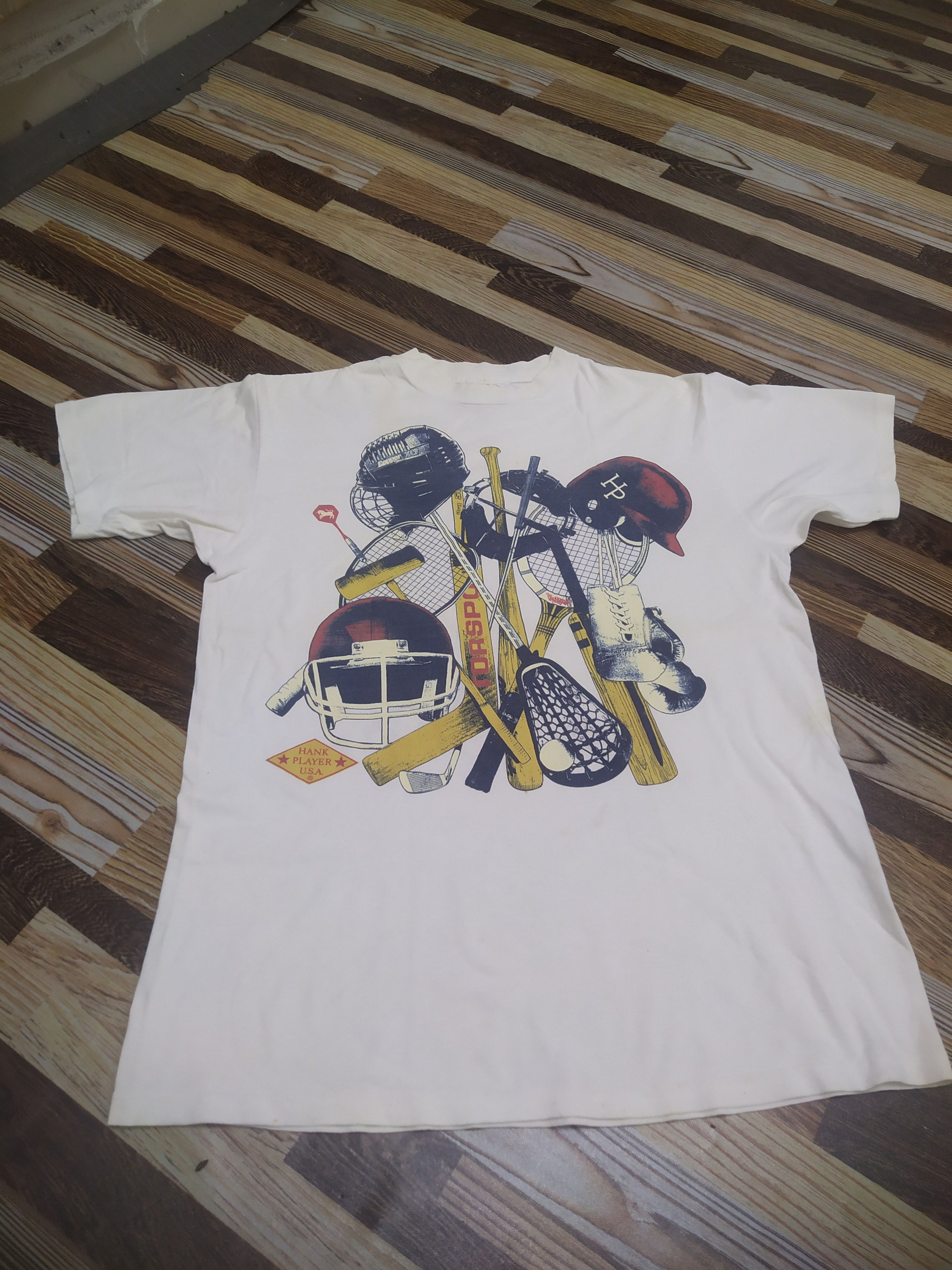 Vintage Hank Player USA Multi-Sport Graphic Tee Made in USA
