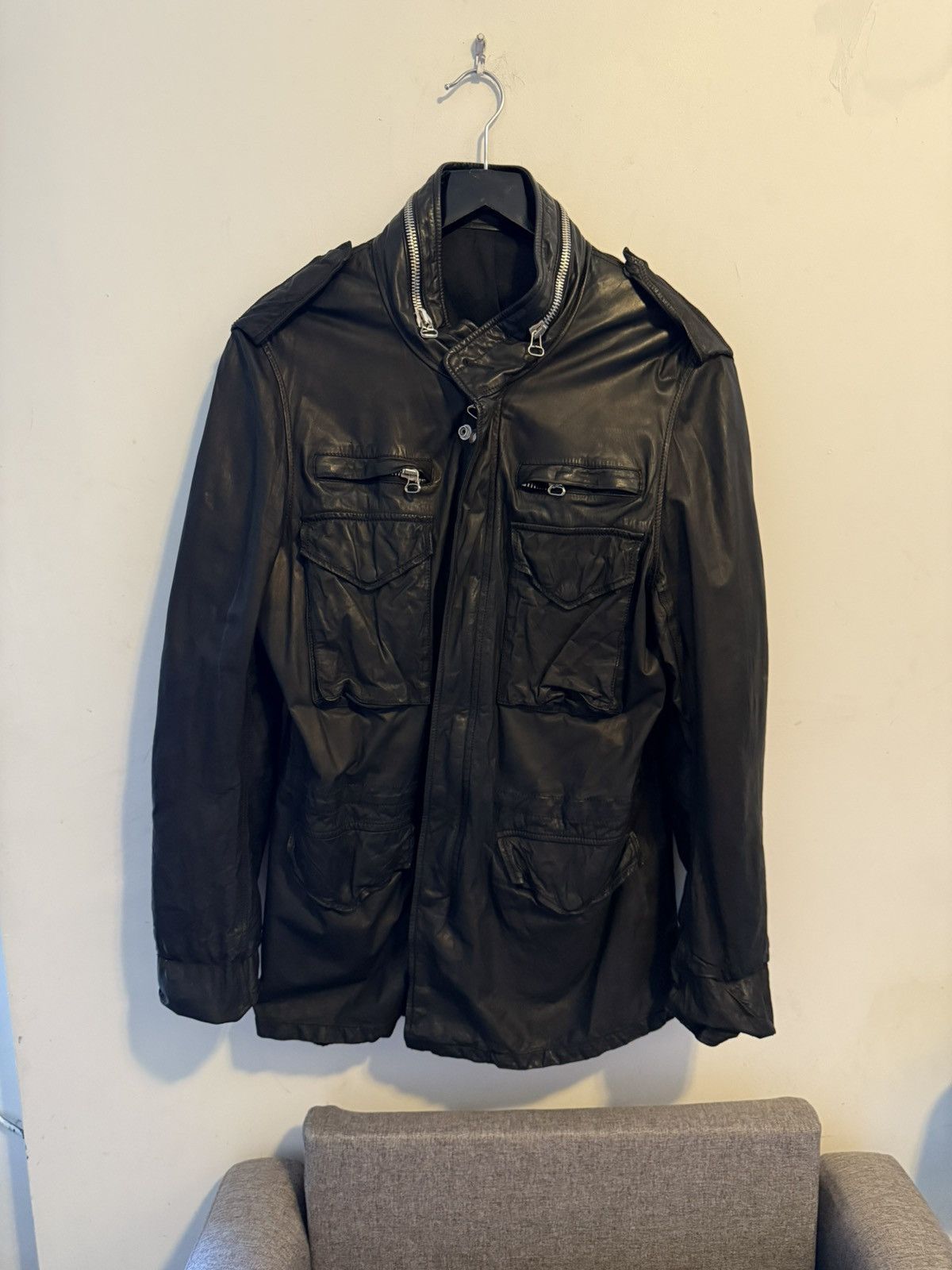 Balmain Balmain SS10 decarnin M65 leather jacket Size US L / EU 52-54 / 3 - 3 Thumbnail