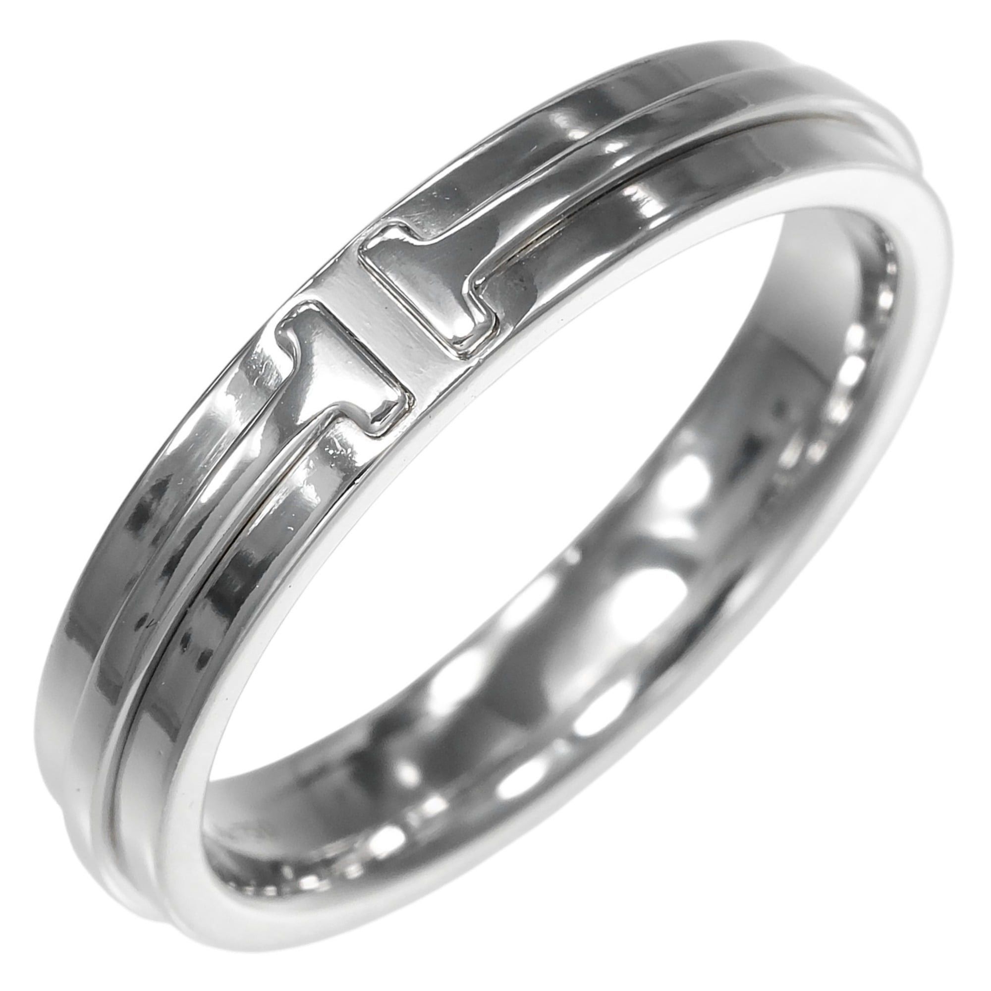 Tiffany & Co. Tiffany & Co. T Narrow Ring, Size 23.5, 18K White Gold, Approx. 9.3g. Size ONE SIZE - 1 Thumbnail