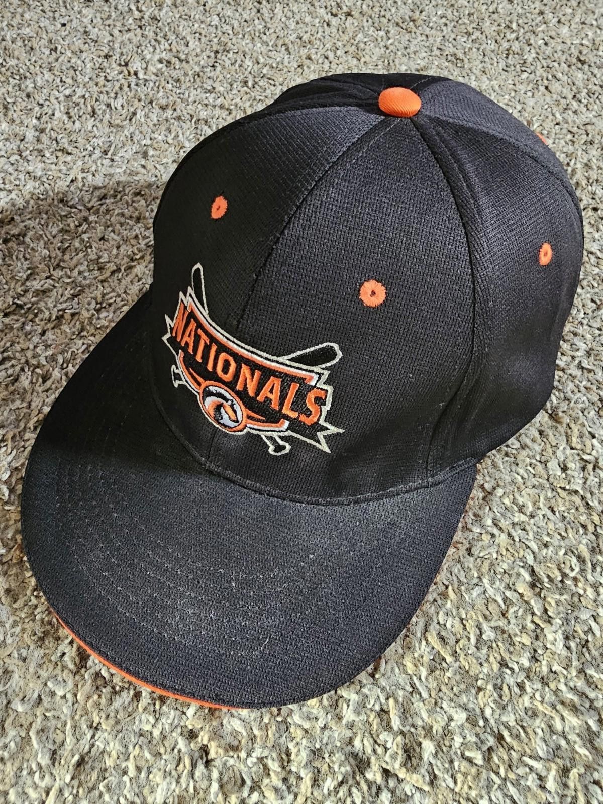 Designer The Youth Baseball Nationals Snapback Hat Black Embroidered Size ONE SIZE - 1 Thumbnail