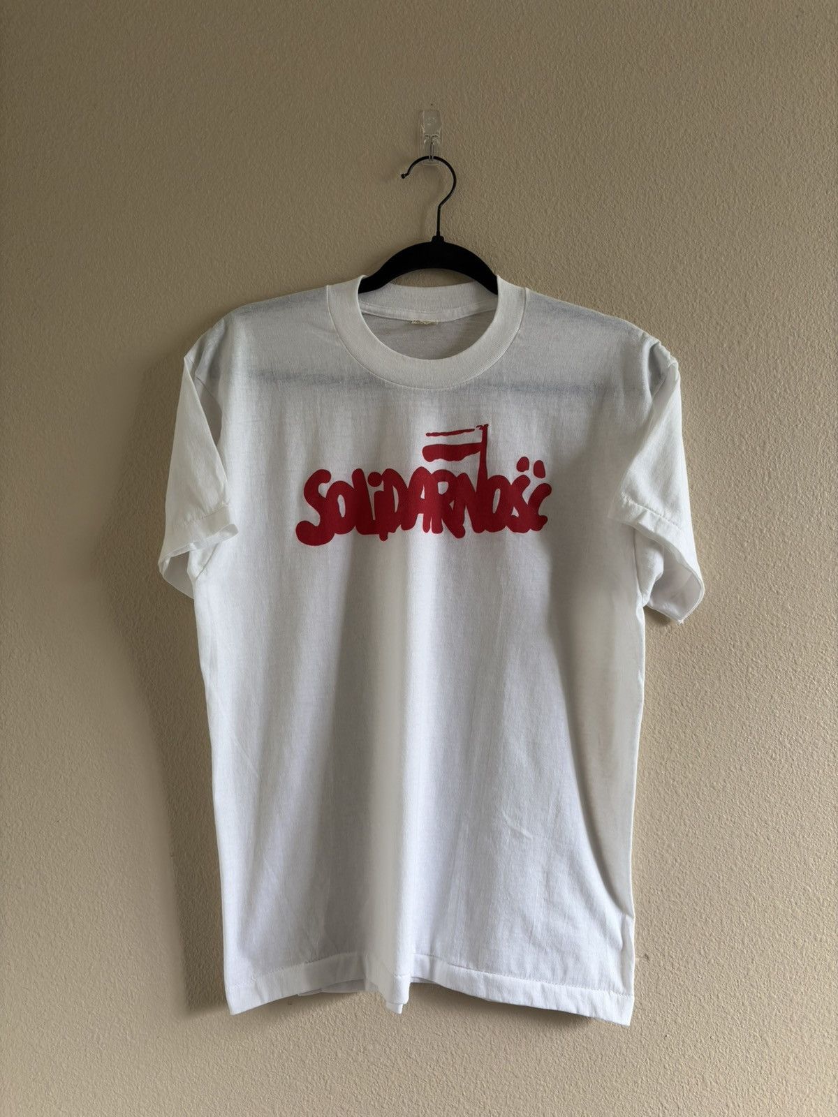 Vintage True Vintage 80s Solidarity Poland Anti USSR Protest Tee L Size US L / EU 52-54 / 3 - 1 Thumbnail