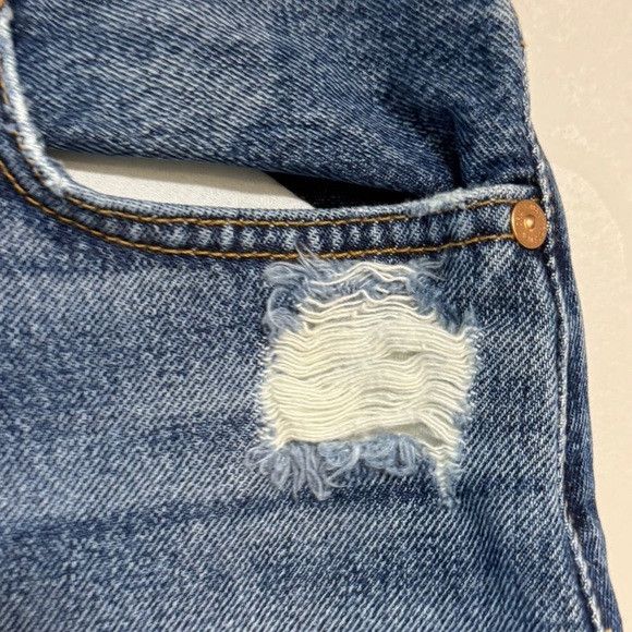 7 For All Mankind 7 For All Mankind Distressed Denim Mini Skirt Size 28 Size 28" / US 6 / IT 42 - 5 Thumbnail
