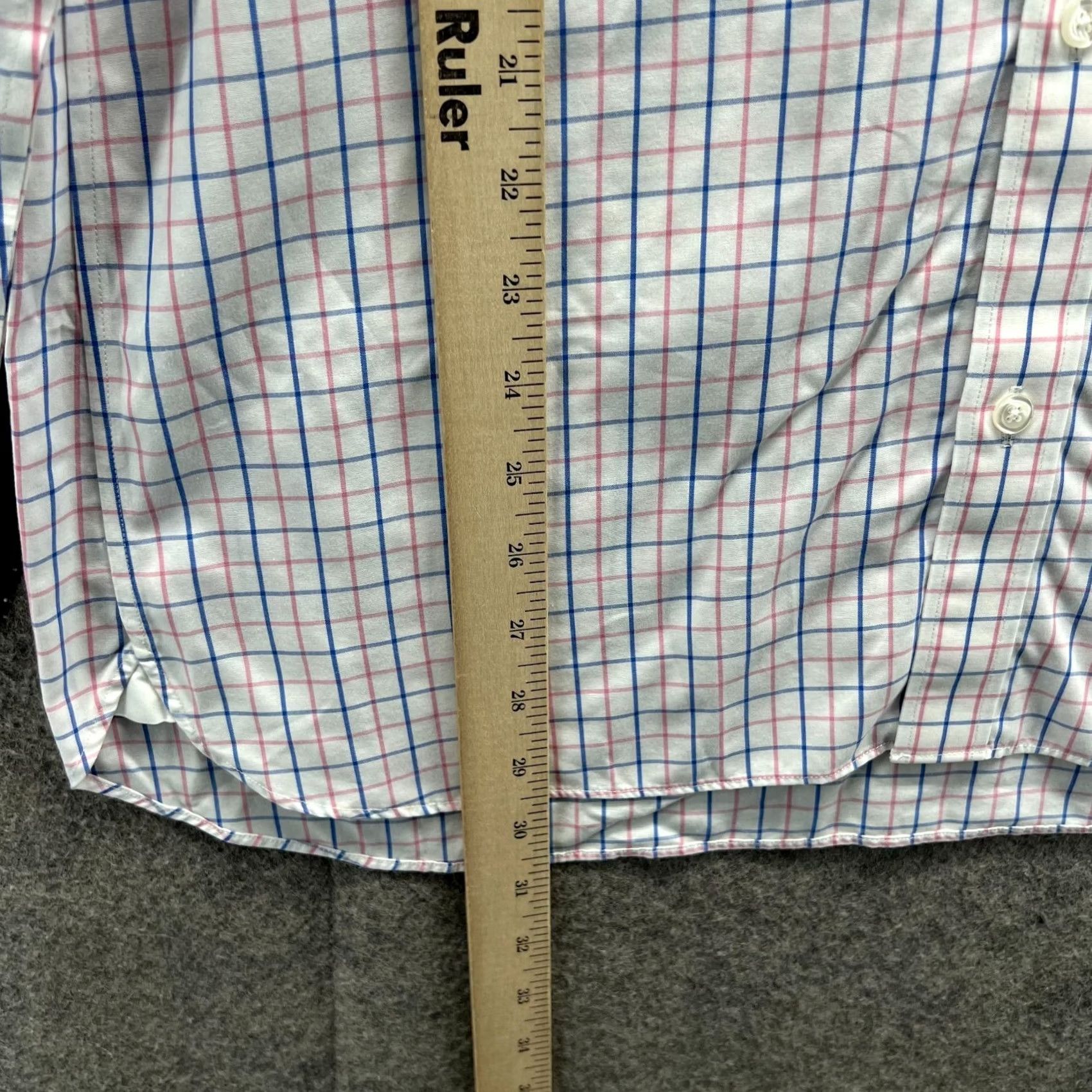 Bonobos Bonobos Shirt Mens 16/34 White Button-Down Wrinkle Preppy Dress Slim Windowpane Check Long Sleeve Button-Up Collared Size 42R - 7 Thumbnail