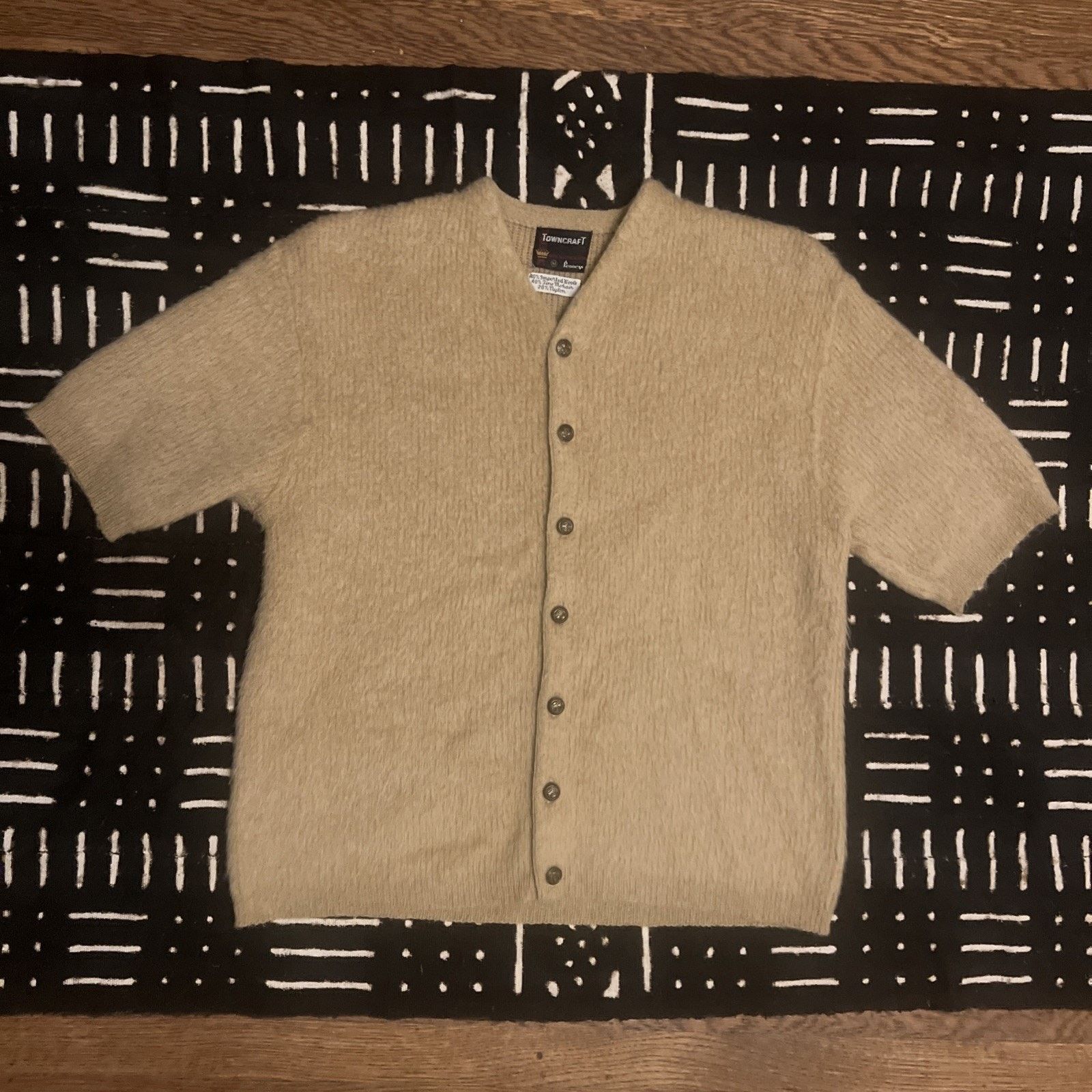 JCPenney Penney’s 50s 60s Vintage Mohair Knit Sweater Mens Cardigan M Size US M / EU 48-50 / 2 - 4 Thumbnail