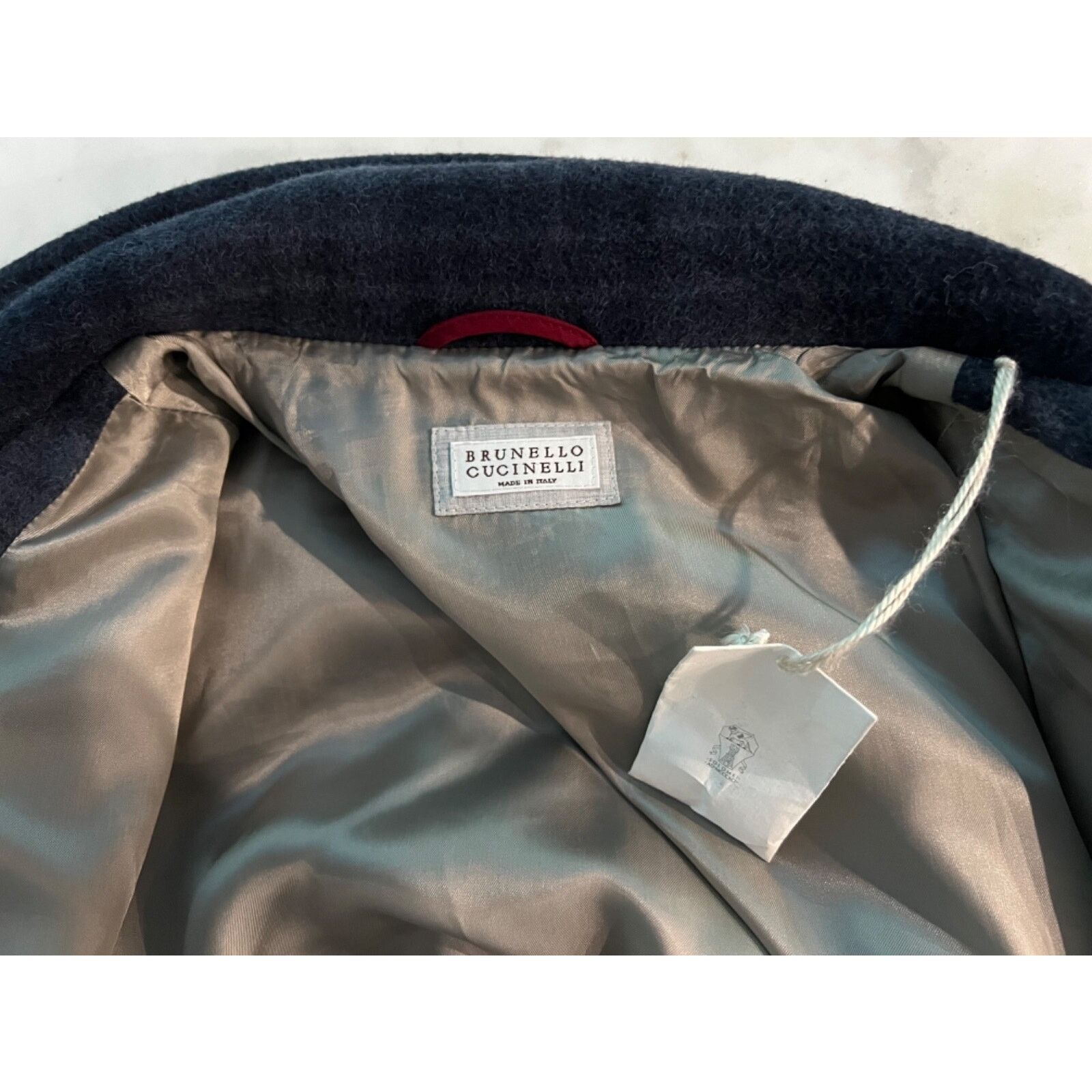 Brunello Cucinelli $6600 Brunello Cucinelli Blue Checked Wool Llama Bomber IT48 Size US M / EU 48-50 / 2 - 11 Thumbnail