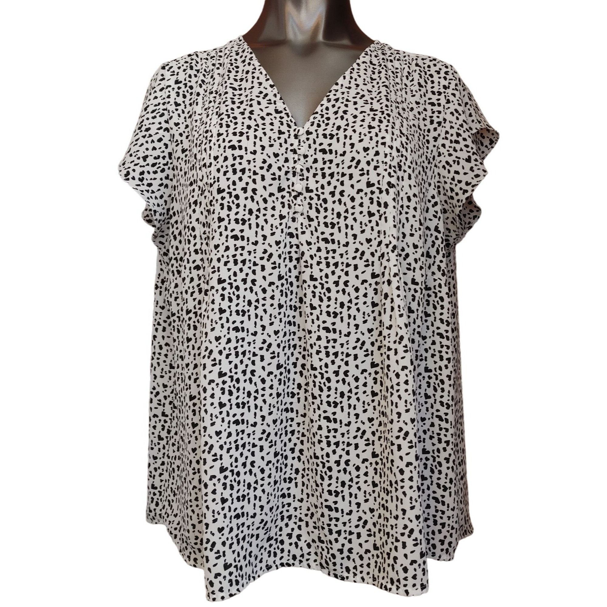 Other CAROLINA BELLE MONTREAL Womens 1X White Black Polka Dot Cow Size XL / US 12-14 / IT 48-50 - 1 Thumbnail