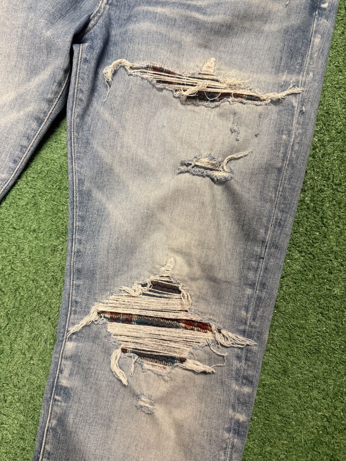 Amiri Amiri mx1 plaid patch denim Size US 38 / EU 54 - 2 Thumbnail