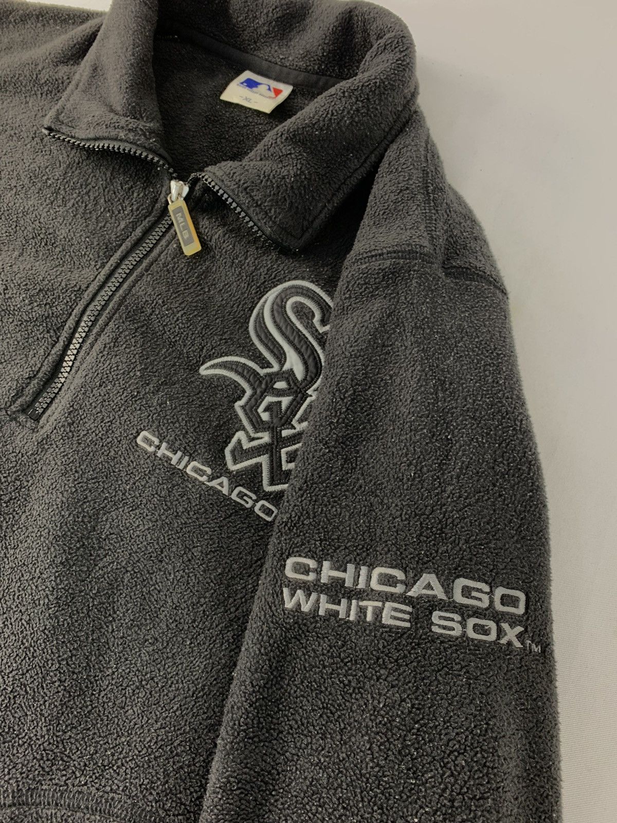 MLB Hype MLB Chicago White Sox Half Zip Fluffy Fleece Jacket Size US XL / EU 56 / 4 - 4 Thumbnail