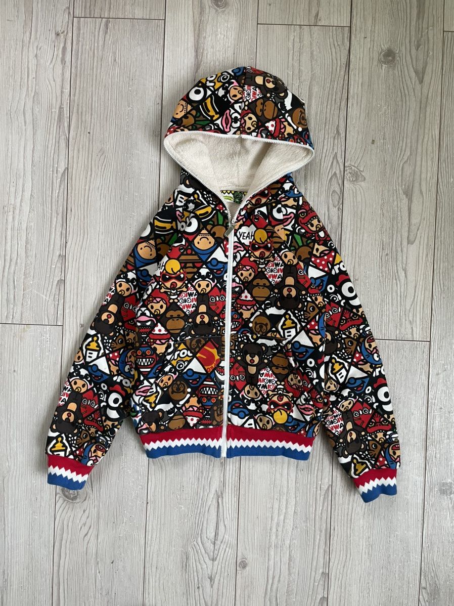 Japanese Brand × Vintage Y2K Hoodie Full Zip Bape Baby Milo Style Size US S / EU 44-46 / 1 - 1 Thumbnail