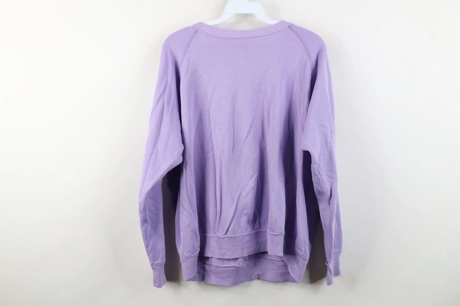 Vintage Vintage 70s 80s Streetwear Blank Raglan Sweatshirt Lilac USA Size L / US 10 / IT 46 - 10 Thumbnail
