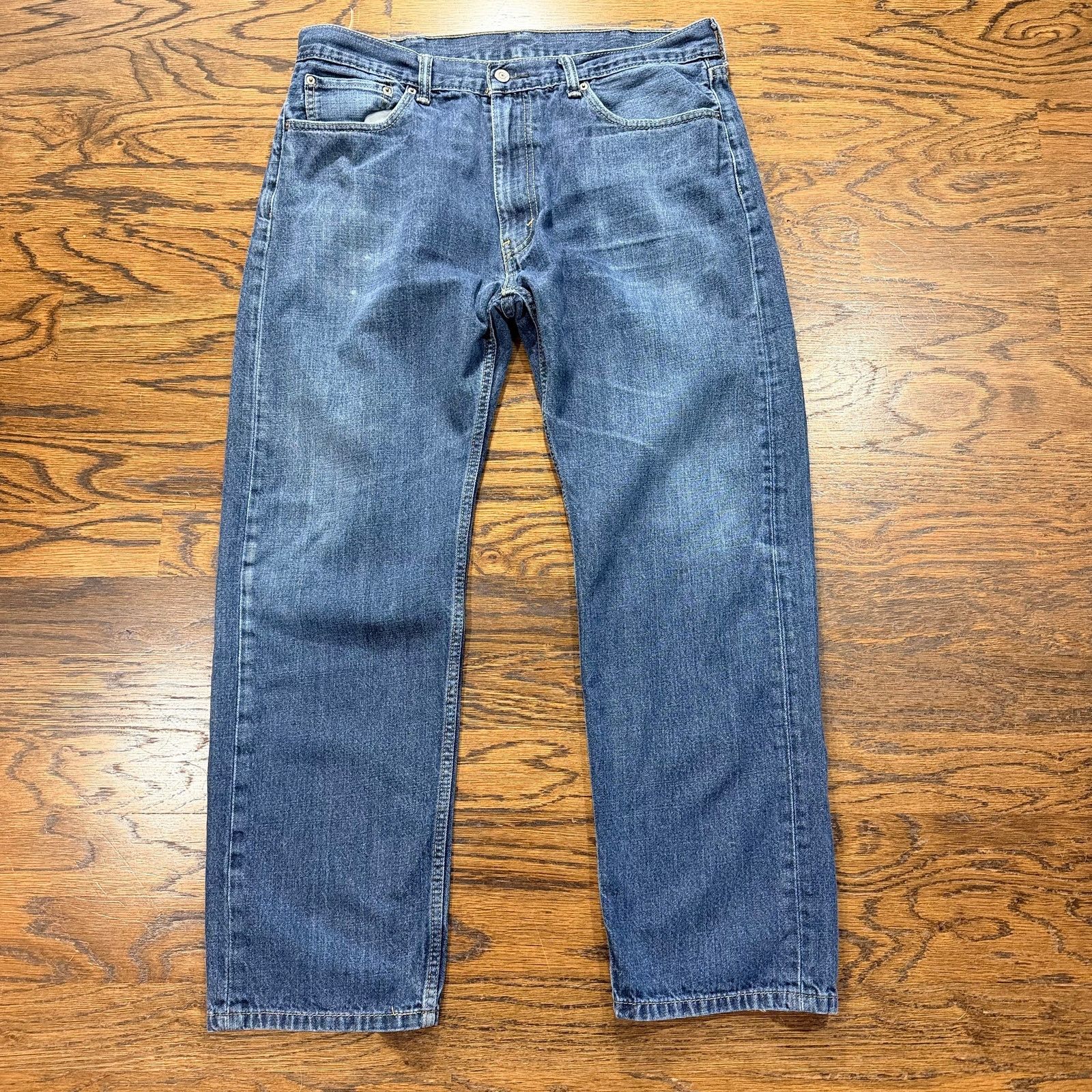 Levi's Levi's 505 Reg Fit Jeans Mens 38x32 Med Wash Straight Leg Size US 38 / EU 54 - 2 Thumbnail