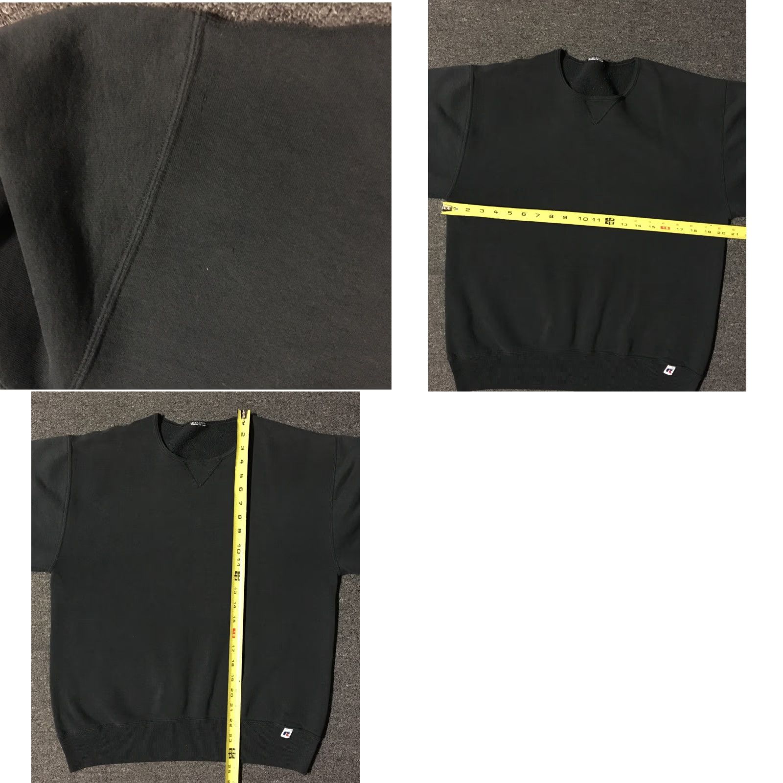 Russell Athletic VINTAGE Russell Athletic Sweatshirt S Black 90s Distressed Faded Pullover Men USA 80s Grunge Punk Biker Surf Skate Rock Retro Basic Rush Size US S / EU 44-46 / 1 - 8 Thumbnail
