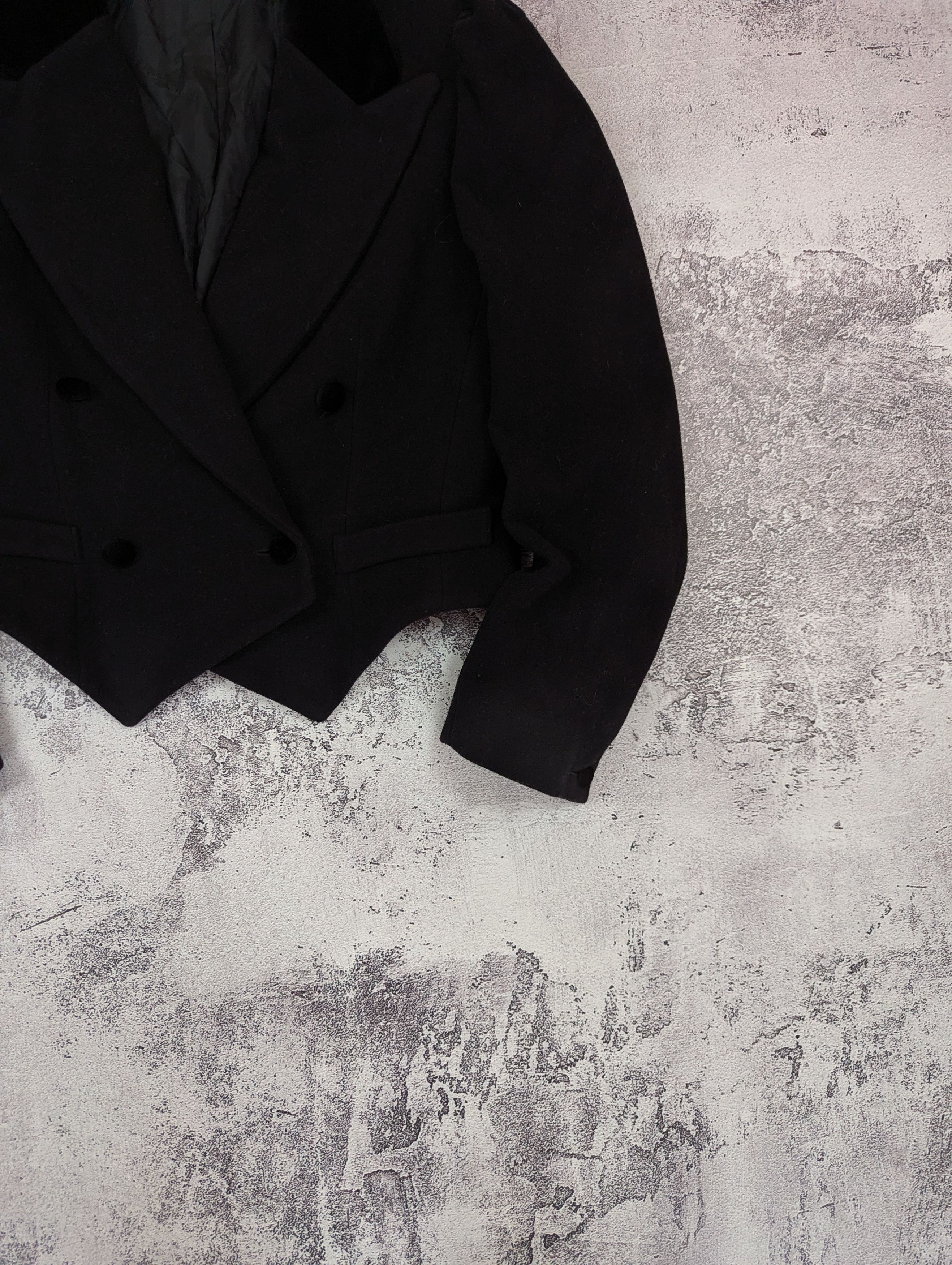 Laura Ashley Laura Ashley Vintage Black Cropped Wool Blazer Jacket Size L / US 10 / IT 46 - 3 Thumbnail