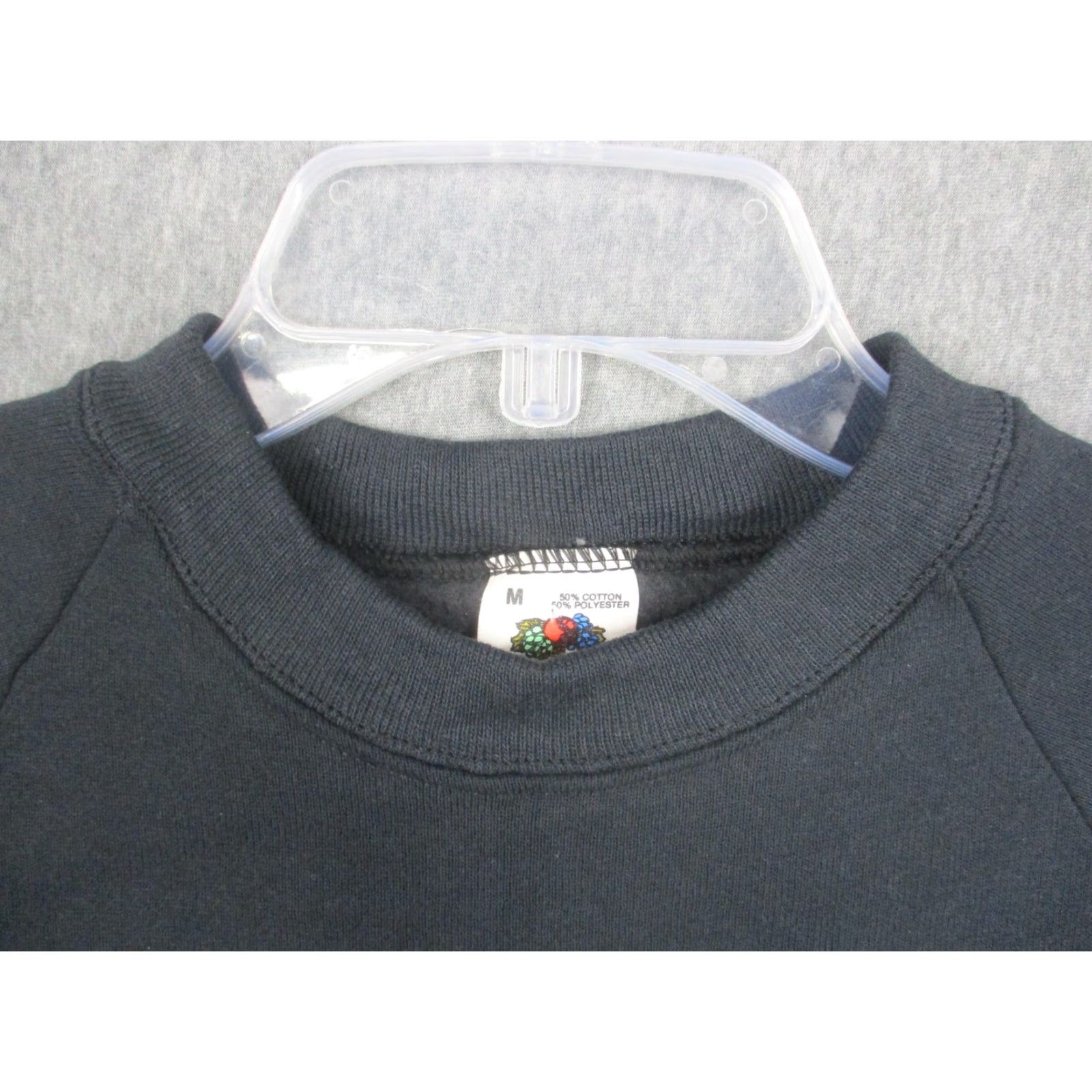 Fruit Of The Loom VINTAGE Fruit Of The Loom Sweatshirt Mens M Black Proud As Can Be Bear 90s Graphic PrintCrewneck Raglan Sleeve Pullover Fleece Cotton Polyester Size US M / EU 48-50 / 2 - 3 Thumbnail