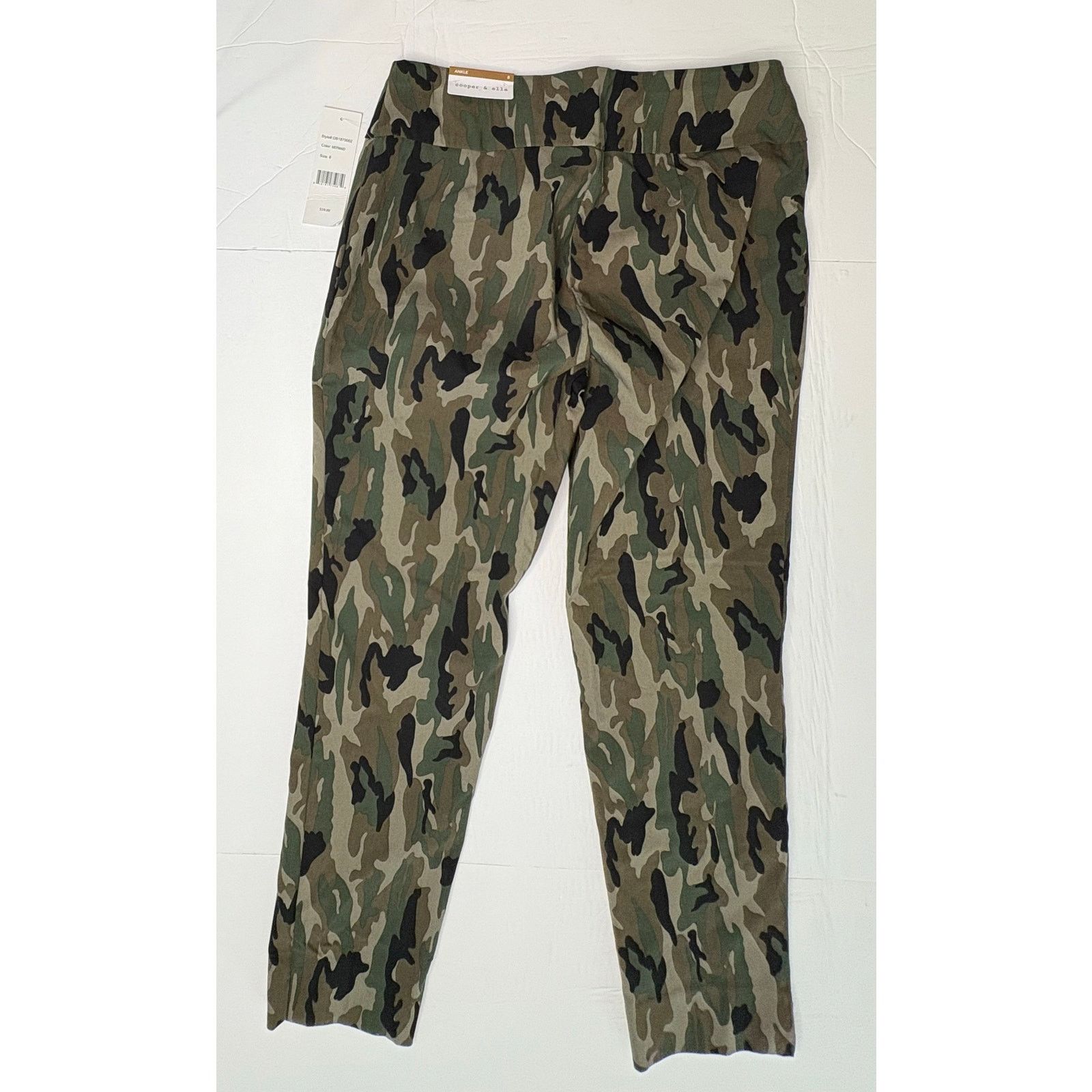 Other Cooper & Ella Green Camo Stretch Pull on Ankle Pants 8 NWT Size 30" / US 8 / IT 44 - 8 Thumbnail