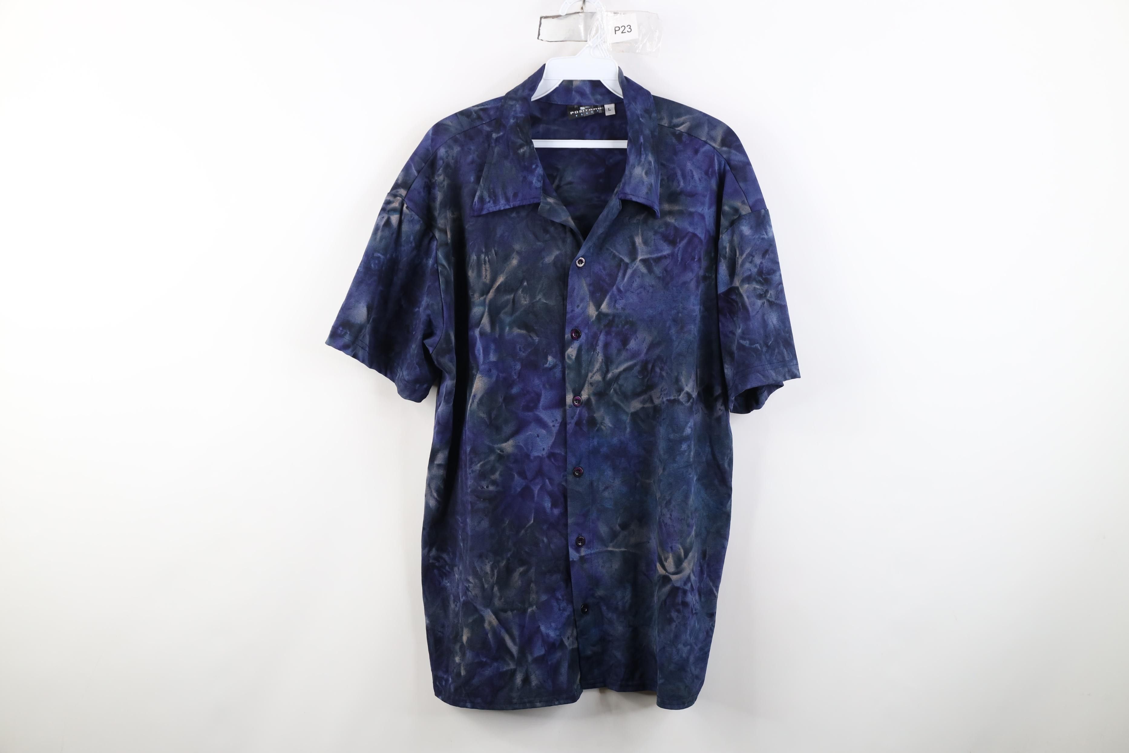 Vintage Vintage 90s Streetwear Rave Knit Collared Button Shirt USA Size US L / EU 52-54 / 3 - 1 Thumbnail