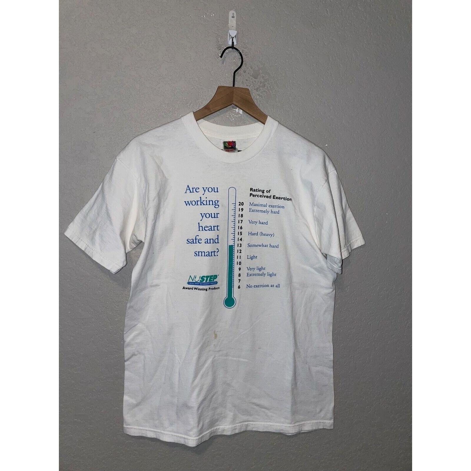 Fruit Of The Loom Vintage Training Shirt Nustep Total Body Product Tee 90s L Size US L / EU 52-54 / 3 - 1 Thumbnail