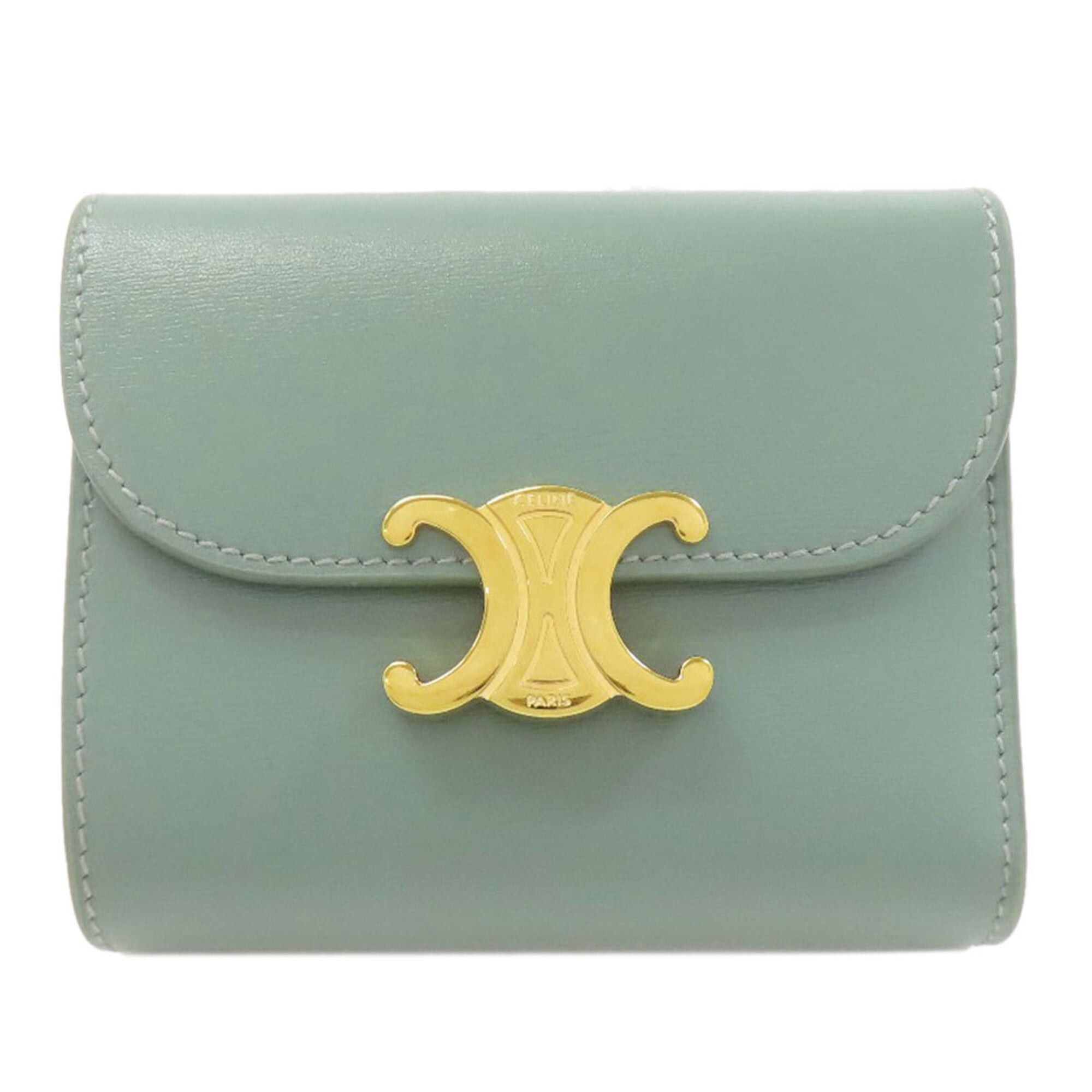 Celine Celine Triomphe Flap Tri-fold/Bi-fold Leather Wallet for Women Size ONE SIZE - 1 Thumbnail