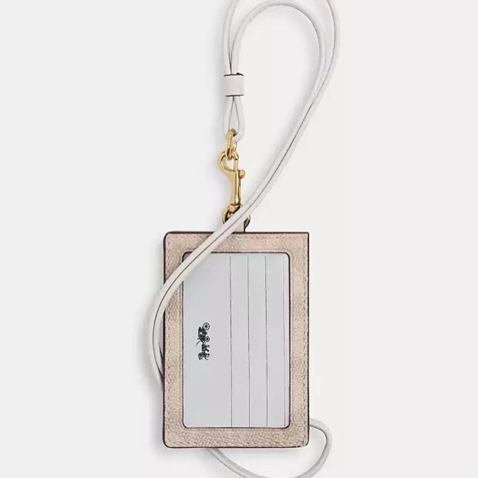 Coach NWT COACH 63274 Lanyard ID Badge Holder Gold/Sand/Chalk Size ONE SIZE - 6 Thumbnail