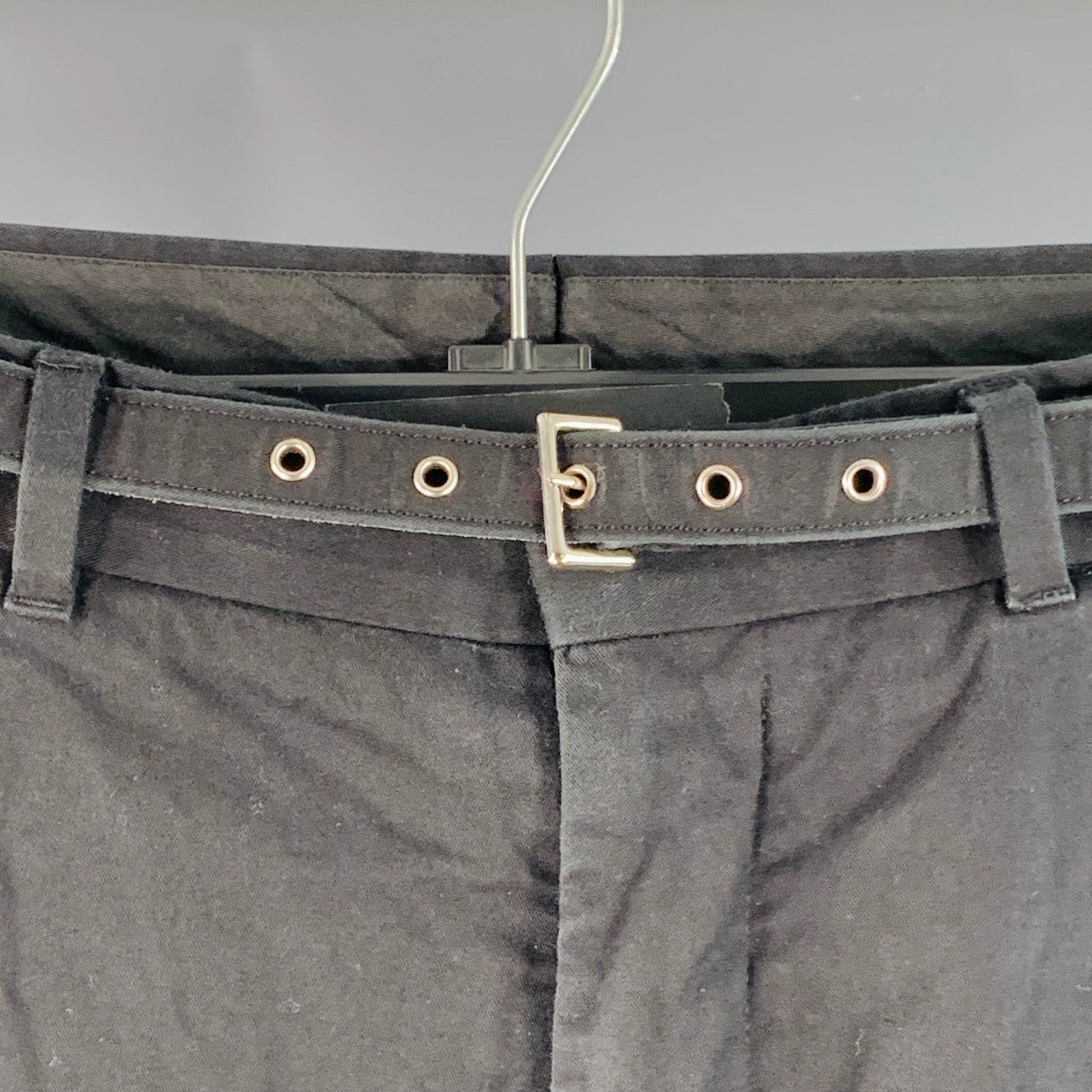 John Bartlett Size 30 Black Cotton Blend Belted Harness Casual Pants Size US 30 / EU 46 - 2 Thumbnail