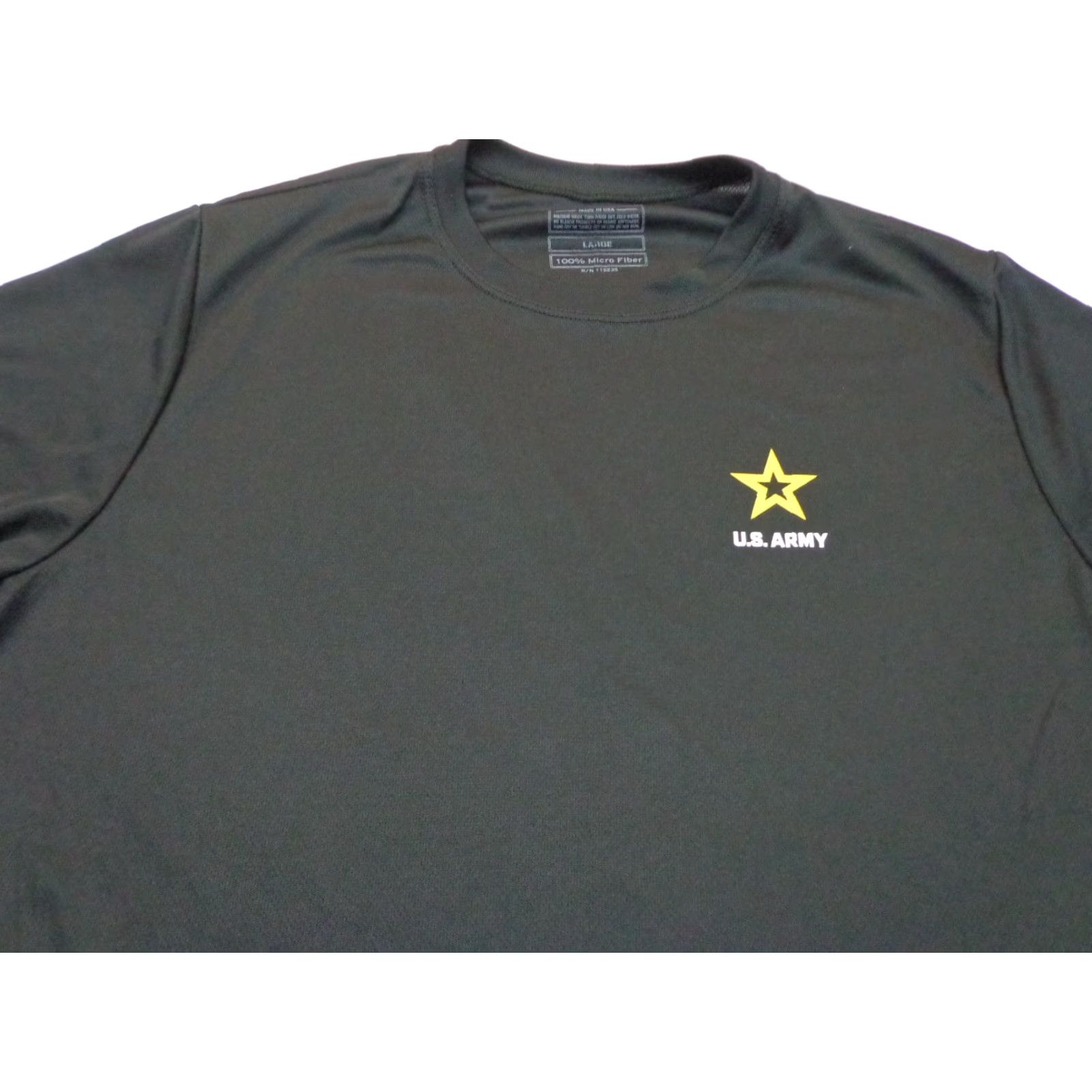 Vintage US Army T-Shirt - Adult Large Black Micro Fiber Short Sleeve Crew Neck Logo T-Shirt Size US L / EU 52-54 / 3 - 2 Thumbnail
