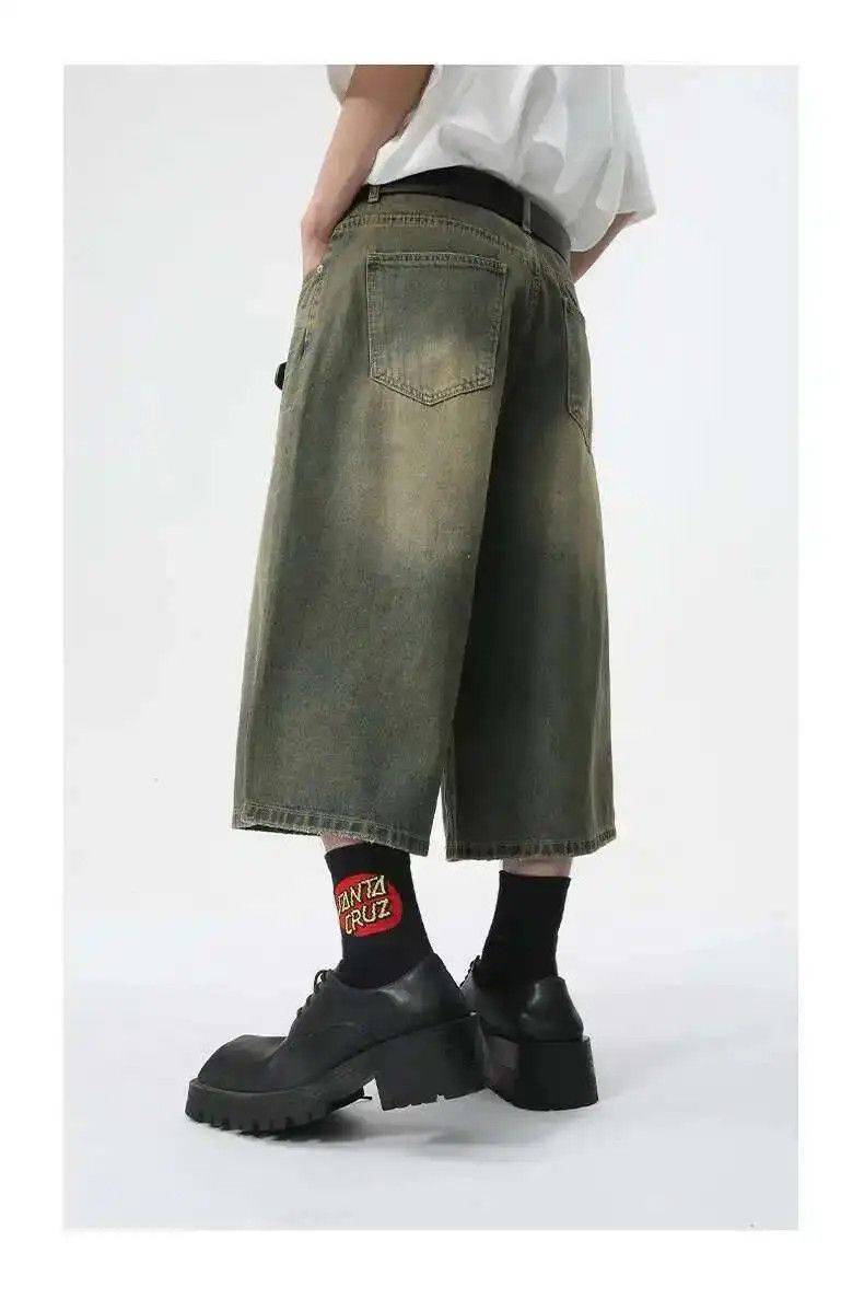 Japanese Brand Baggy Wide Leg Denim Shorts Size US 34 / EU 50 - 3 Thumbnail