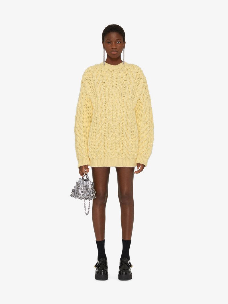 Givenchy o1w1db10326 Wide Sleeves Crewneck Sweater in Yellow Size S / US 4 / IT 40 - 3 Thumbnail