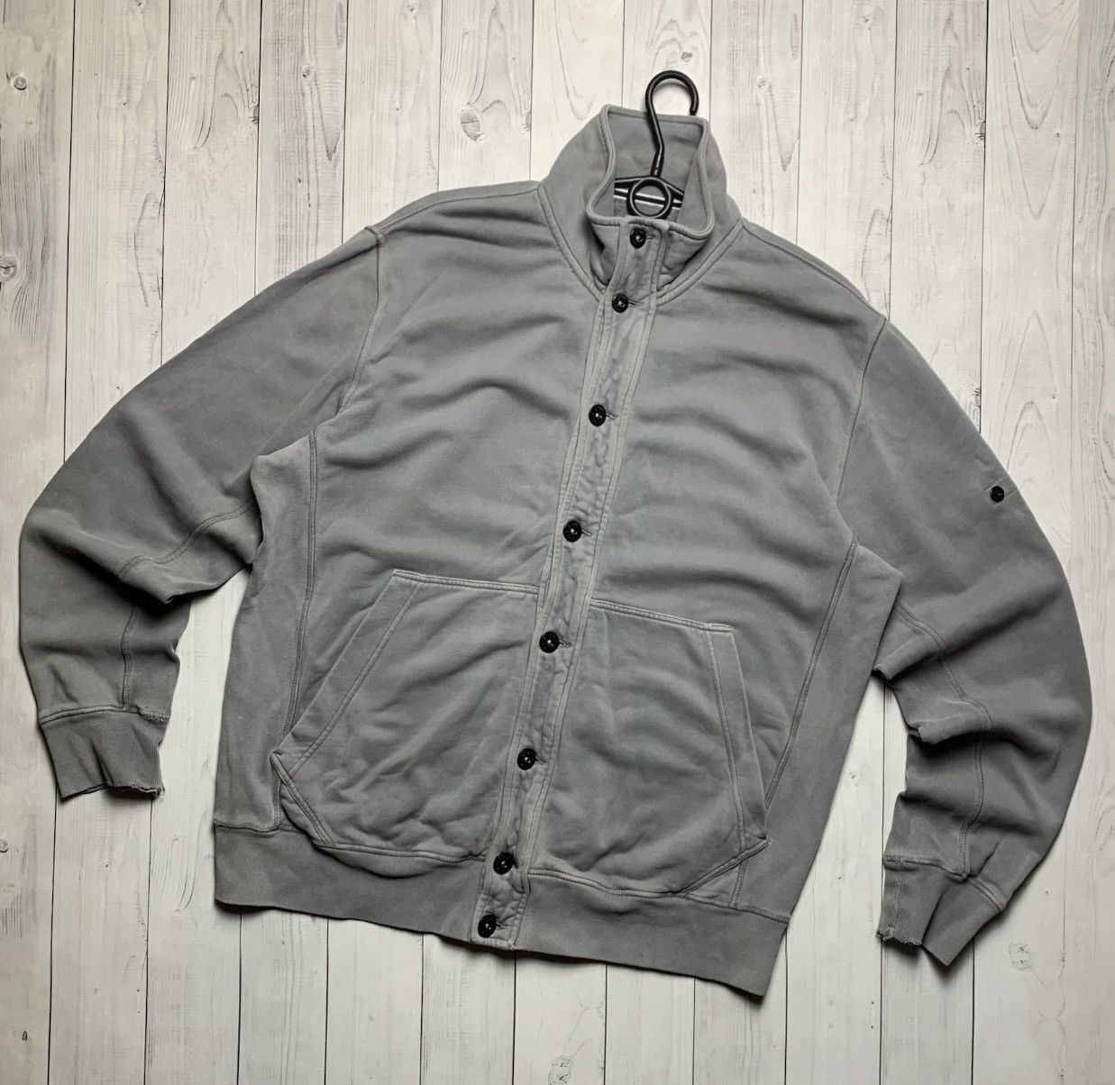 Stone Island × Vintage Vintage Stone island cardigan washed distressed size XXL Size US XXL / EU 58 / 5 - 1 Thumbnail