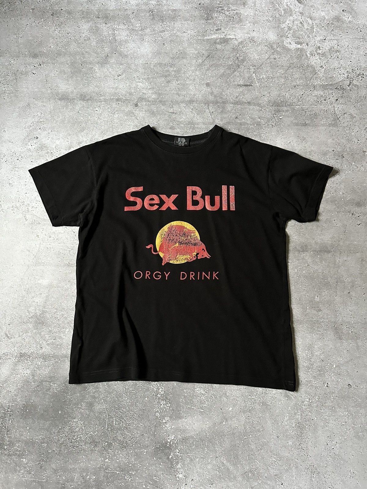 Sexbull - Vintage Vintage Y2K Sex Bull 'Orgy Drink' Art T-Shirt | Grailed