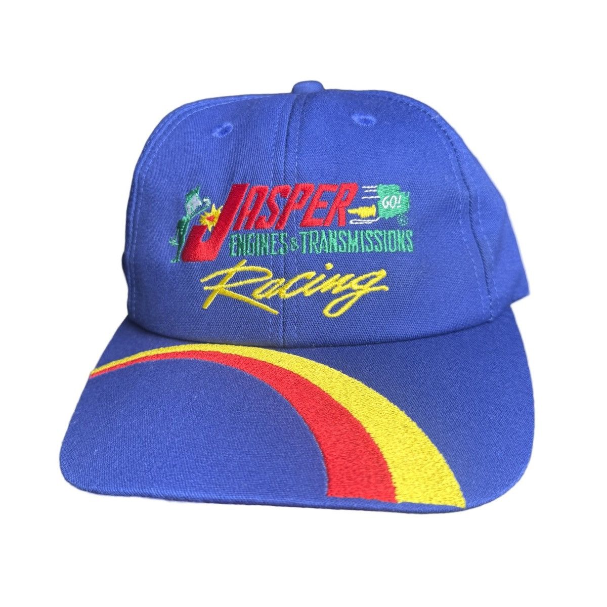 Other Vintage 90s Jasper Racing Blue Striped SnapBack Hat Size ONE SIZE - 2 Thumbnail