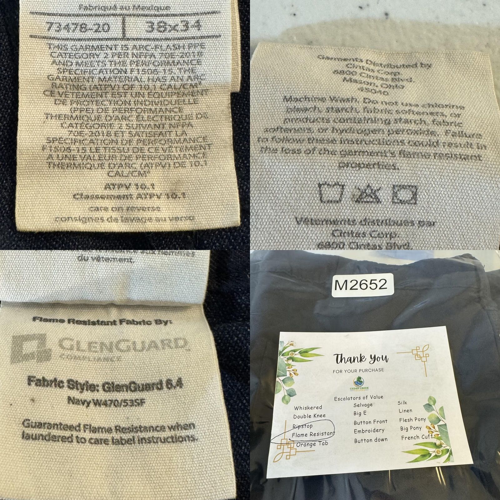 Carhartt Carhartt FR Pants Mens 38x34 GlenGuard Arc Flash CAT2 Utility Work Size US 38 / EU 54 - 8 Thumbnail