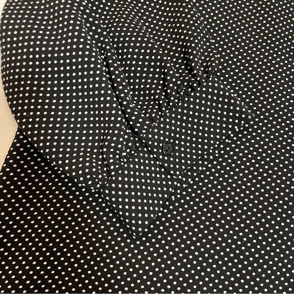 Adrianna Papell NWT New $69 Adrianna Papell 3/4 Sleeve Polka Dot Blouse Siz Size S / US 4 / IT 40 - 6 Thumbnail